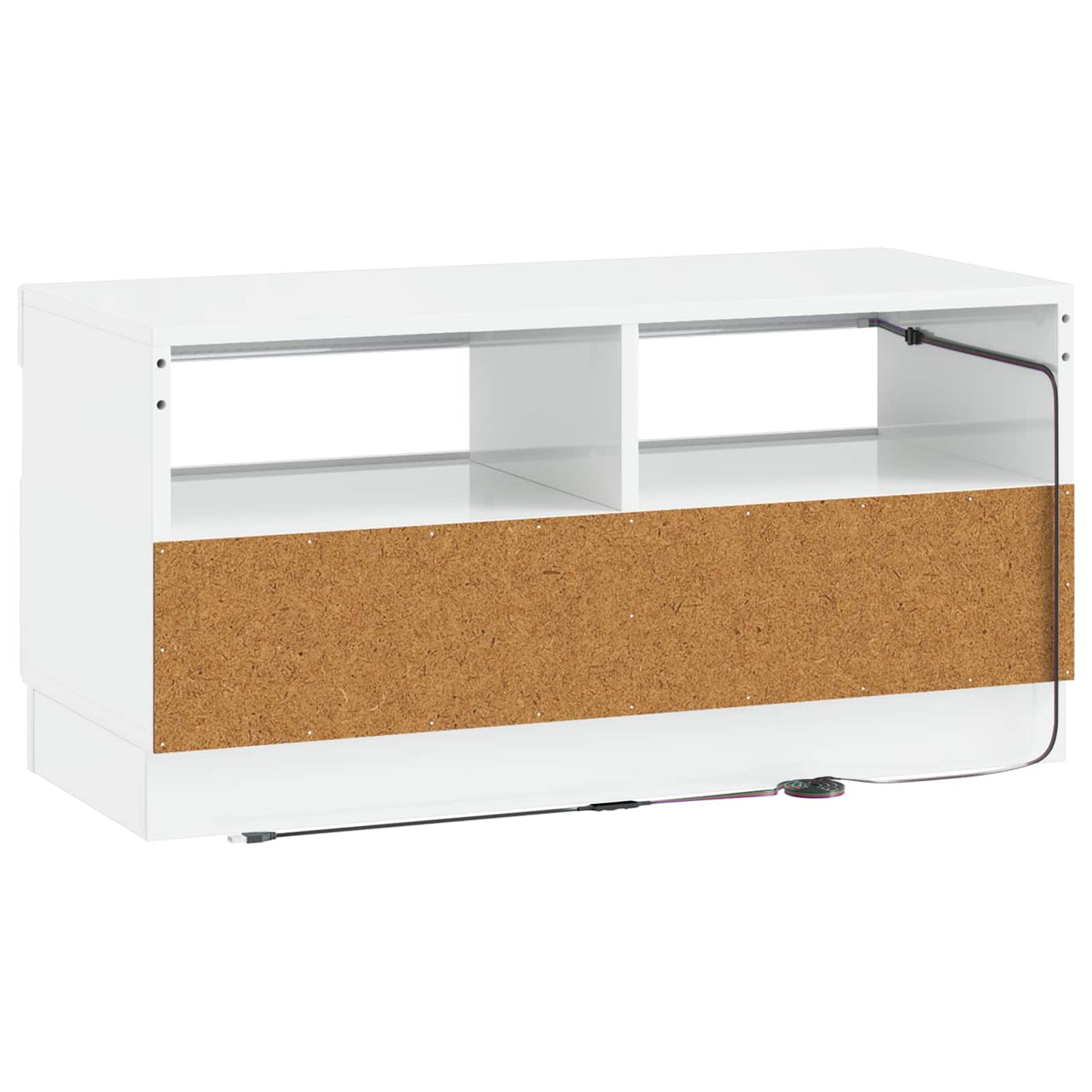 LED TV Cabinet High Gloss White Engineered Wood