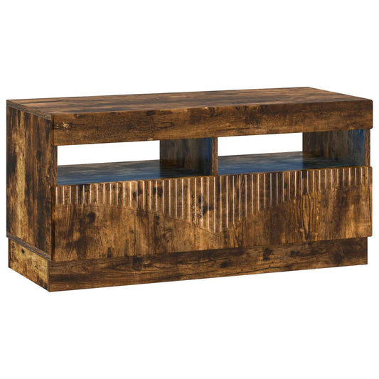 LED TV Cabinet Smoked Oak Engineered Wood