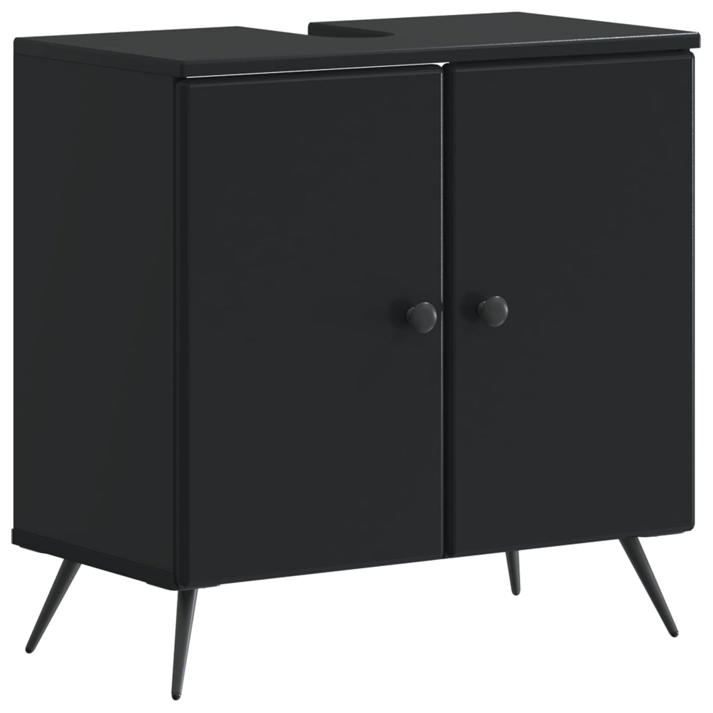 Bathroom Sink Cabinet BREDA Black 59.5 x 31.5x 59 cm