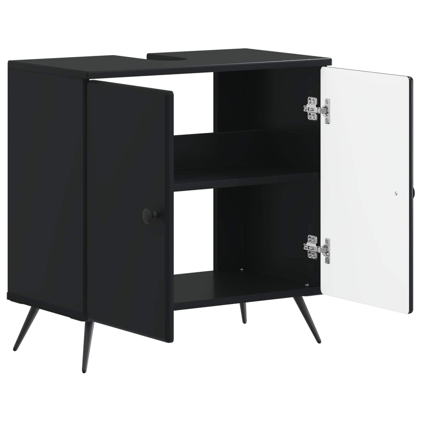 Bathroom Sink Cabinet BREDA Black 59.5 x 31.5x 59 cm