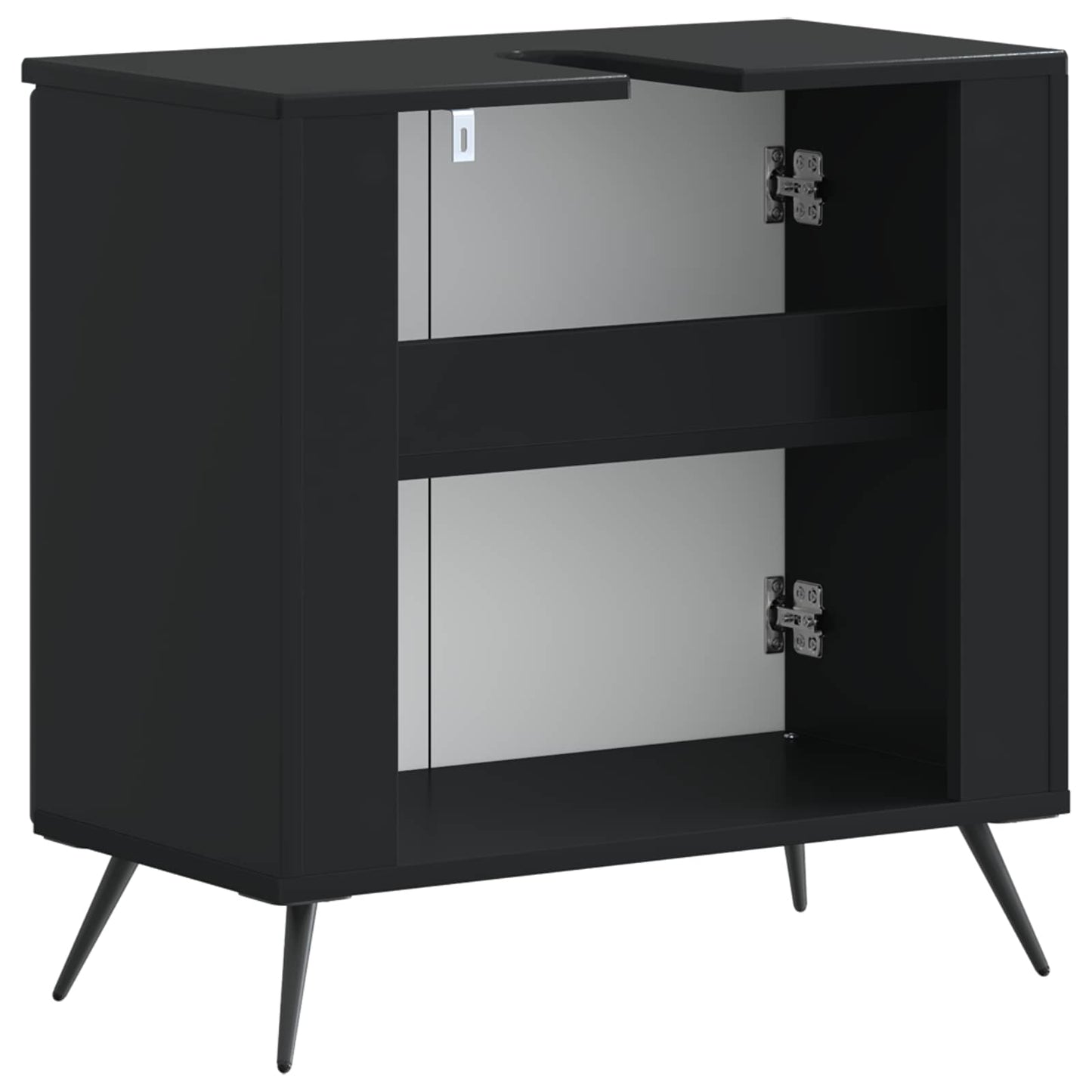 Bathroom Sink Cabinet BREDA Black 59.5 x 31.5x 59 cm