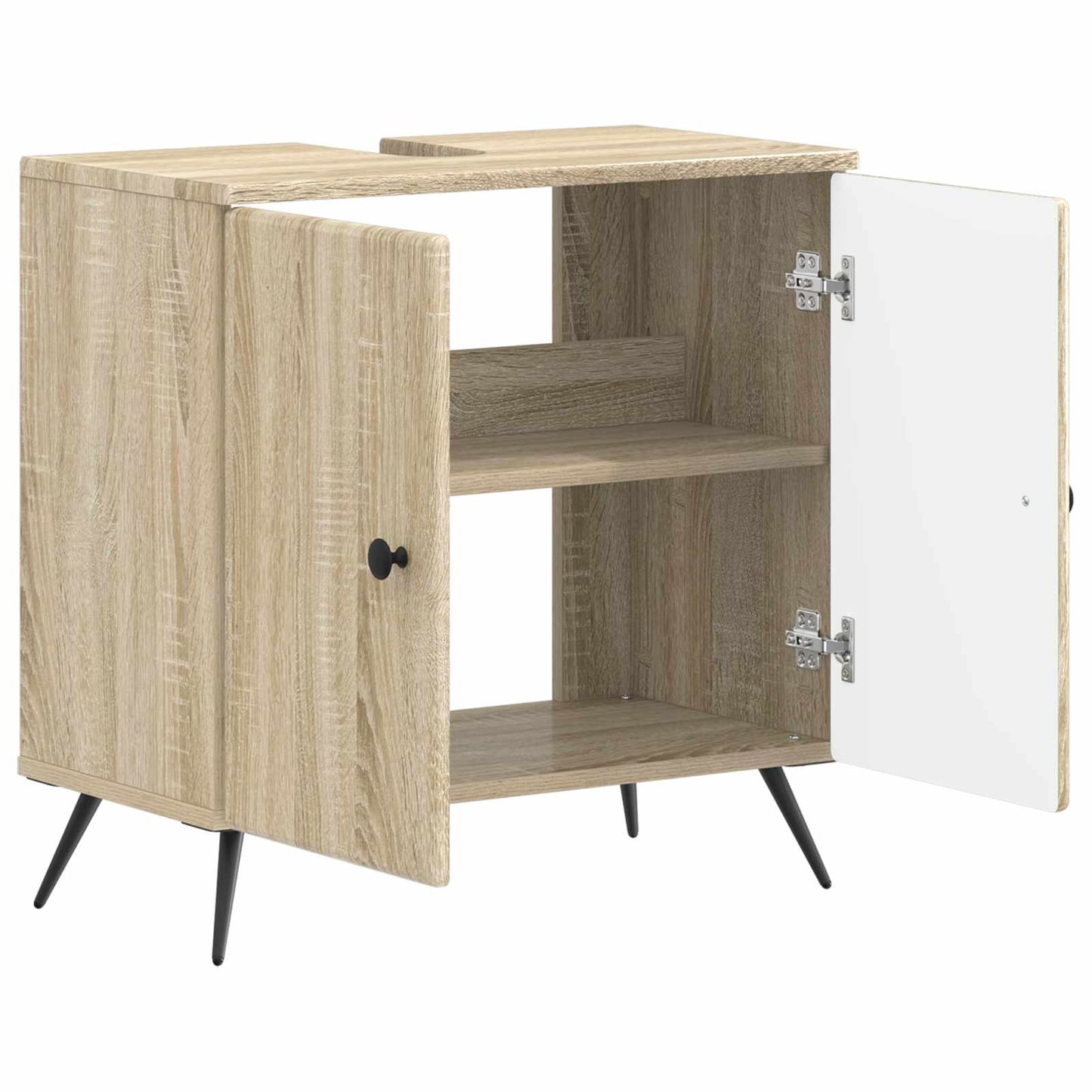 Bathroom Sink Cabinet BREDA Sonoma Oak 59.5 x 31.5x 59 cm