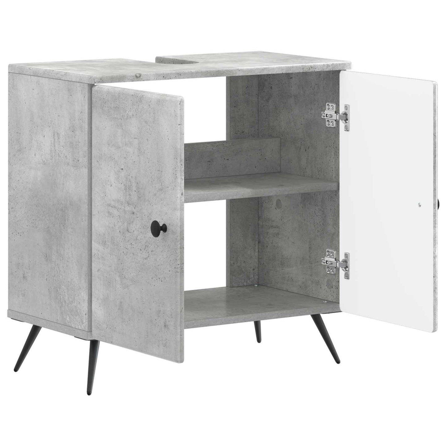 Bathroom Sink Cabinet BREDA Concrete Grey 59.5 x 31.5x 59 cm
