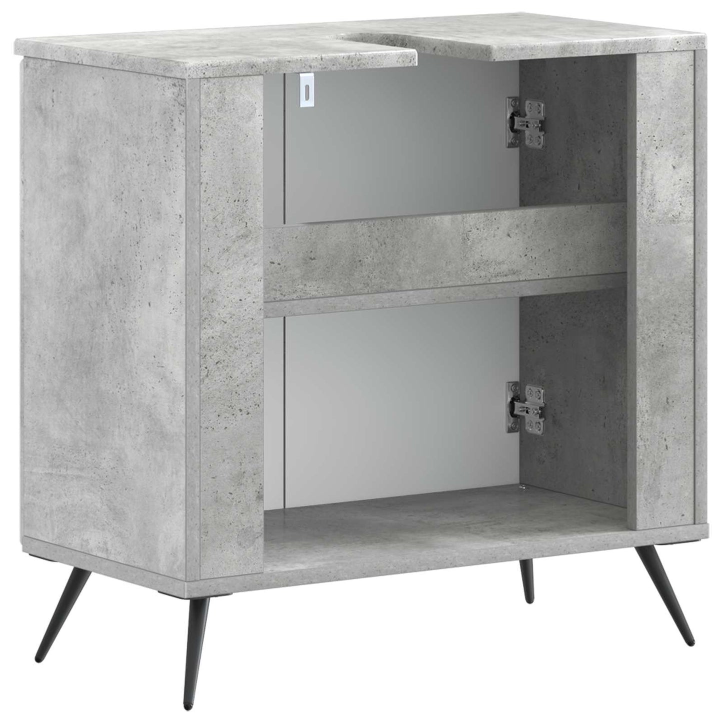 Bathroom Sink Cabinet BREDA Concrete Grey 59.5 x 31.5x 59 cm