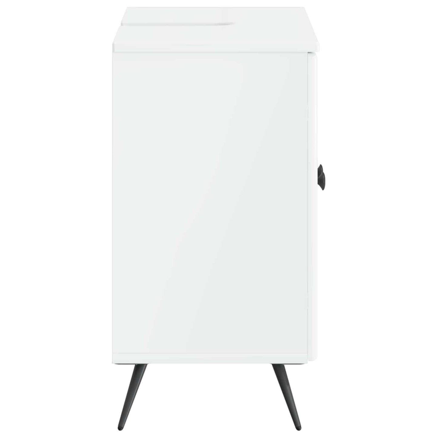 Bathroom Sink Cabinet BREDA High Gloss White 59.5 x 31.5x 59 cm