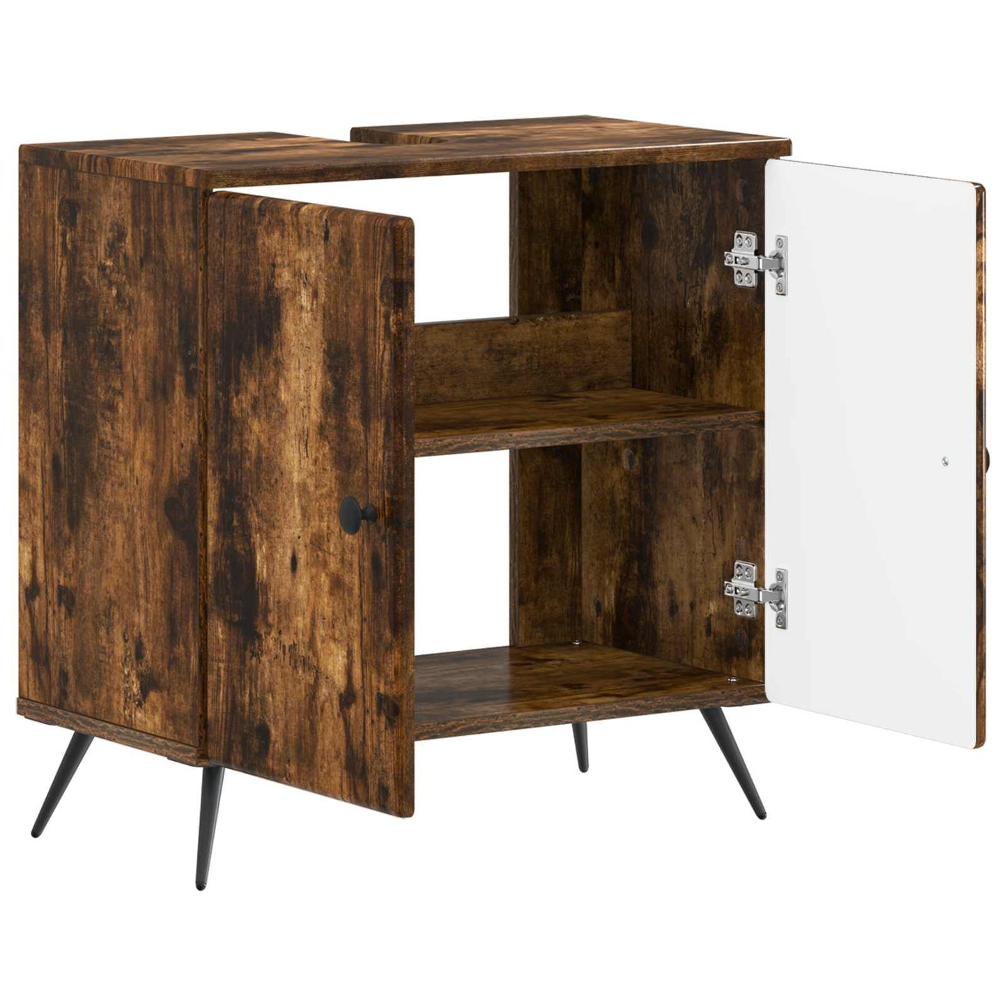 Bathroom Sink Cabinet BREDA Smoked Oak 59.5 x 31.5x 59 cm
