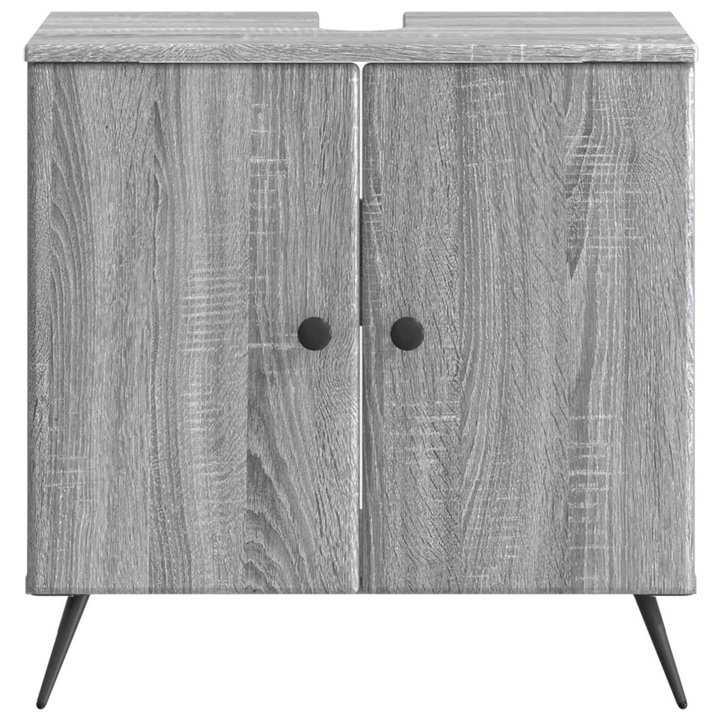 Bathroom Sink Cabinet BREDA Grey Sonoma 59.5 x 31.5x 59 cm