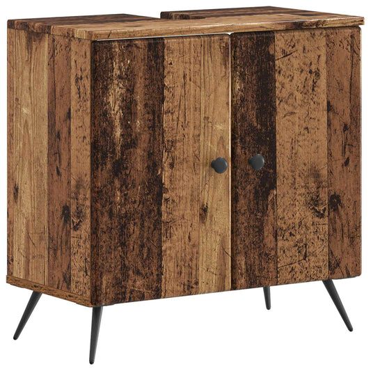 Bathroom Sink Cabinet BREDA Old Wood 59.5 x 31.5x 59 cm