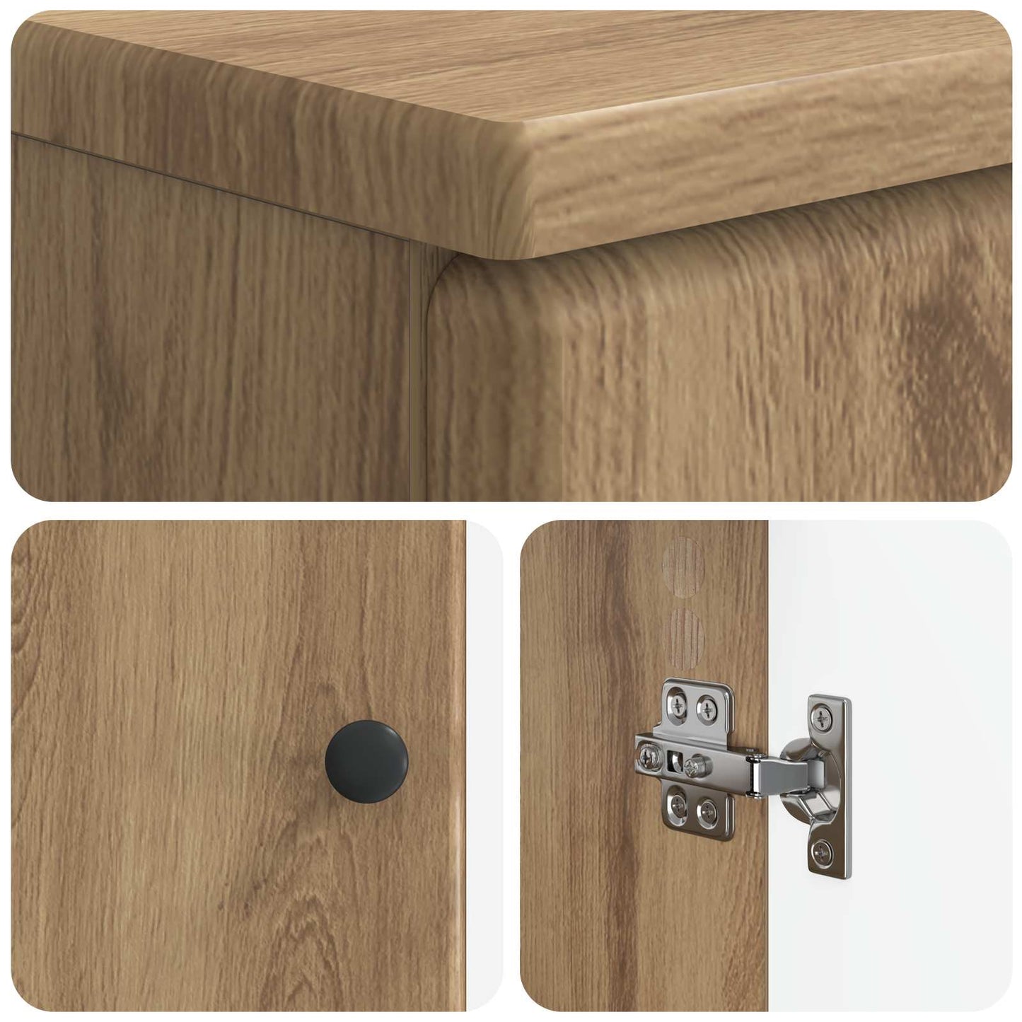 Bathroom Sink Cabinet BREDA Artisan Oak 59.5 x 31.5x 59 cm