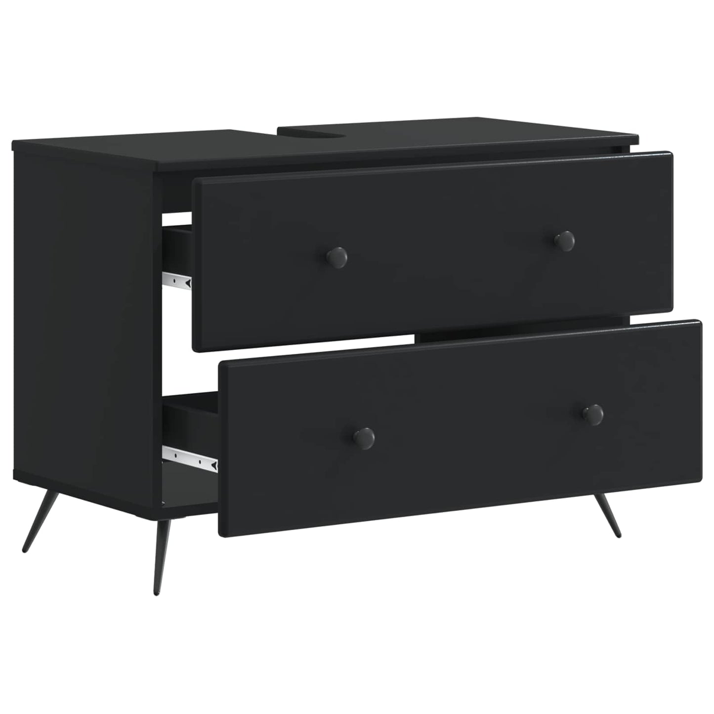 Bathroom Sink Cabinet BREDA Black 82 x 41x 59 cm