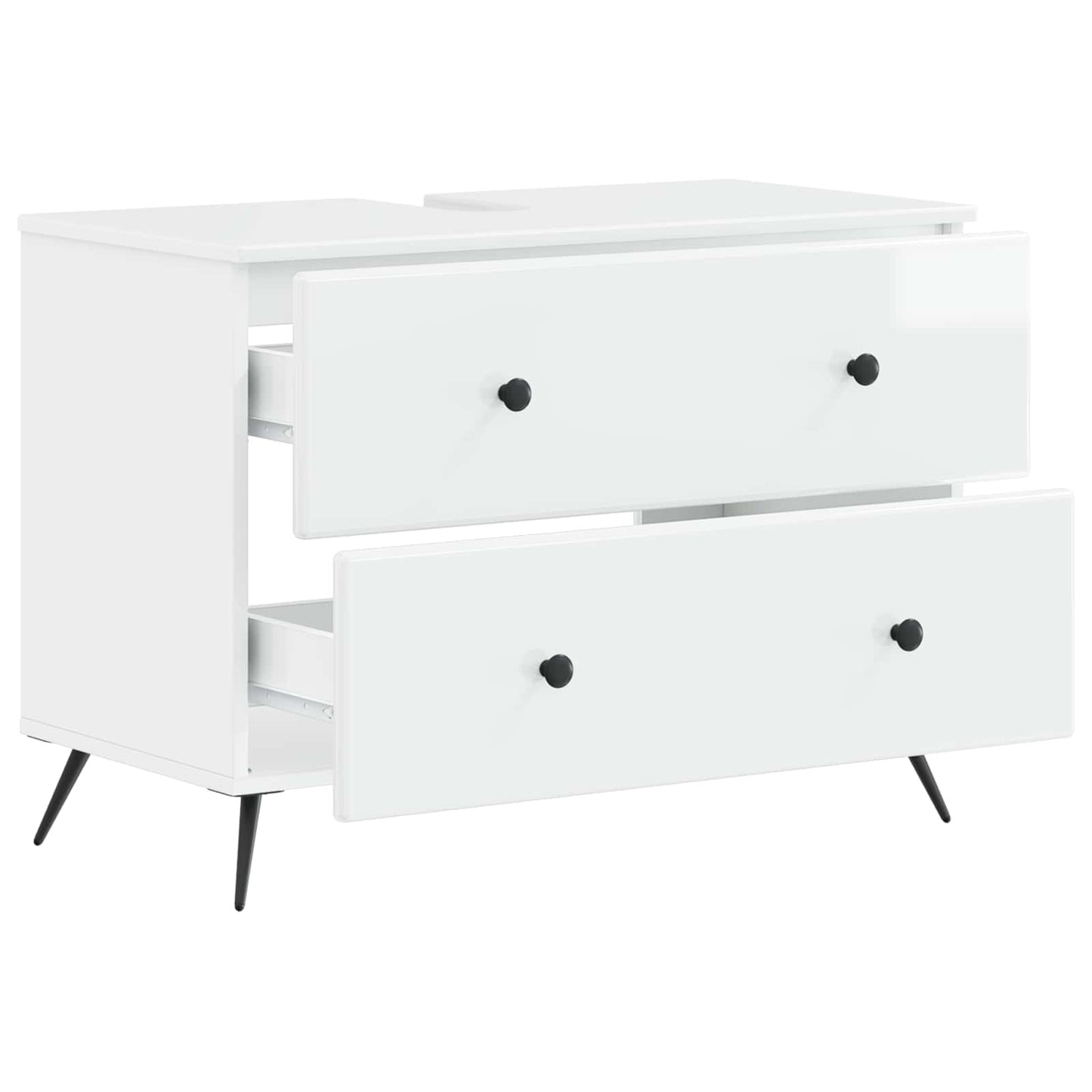 Bathroom Sink Cabinet BREDA High Gloss White 82 x 41x 59 cm