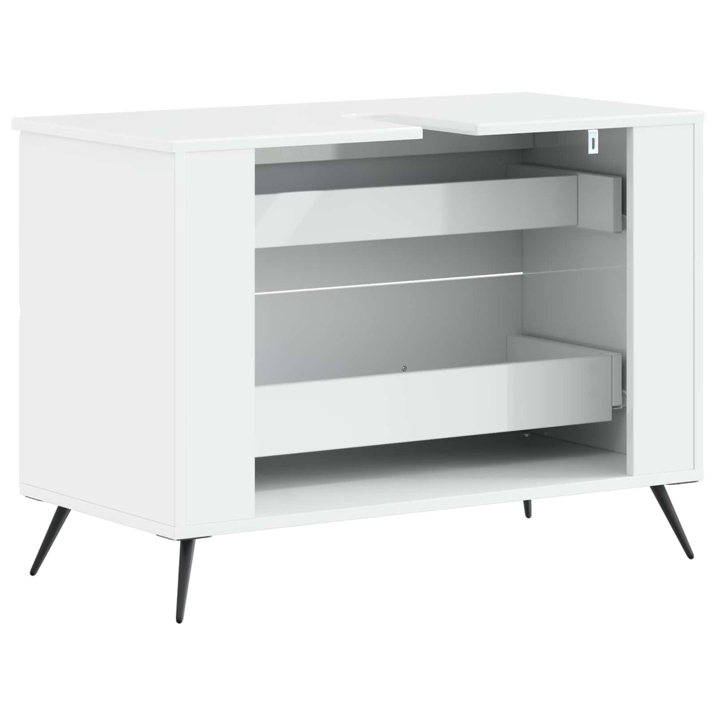 Bathroom Sink Cabinet BREDA High Gloss White 82 x 41x 59 cm