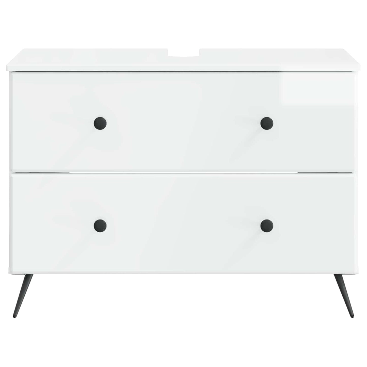 Bathroom Sink Cabinet BREDA High Gloss White 82 x 41x 59 cm