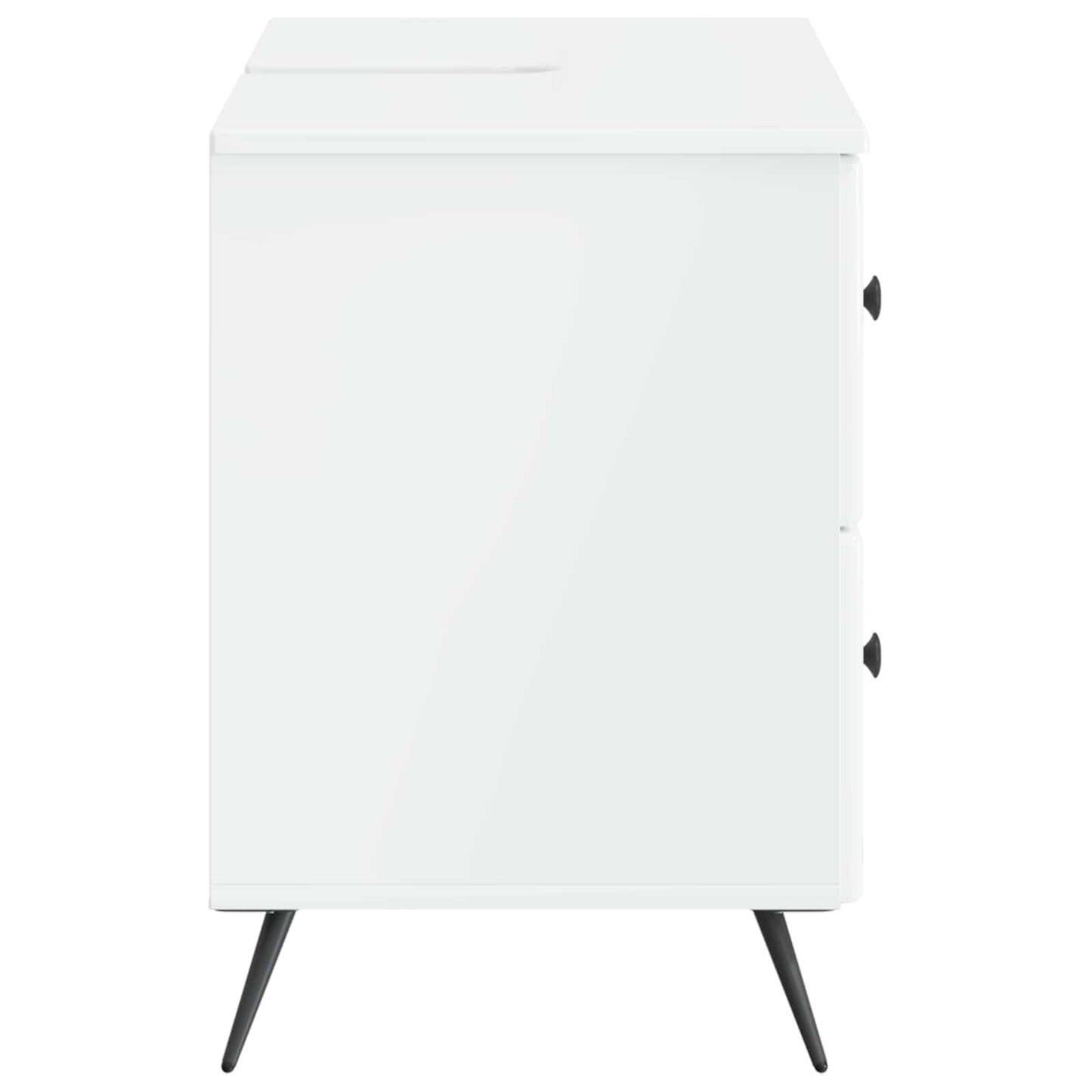 Bathroom Sink Cabinet BREDA High Gloss White 82 x 41x 59 cm