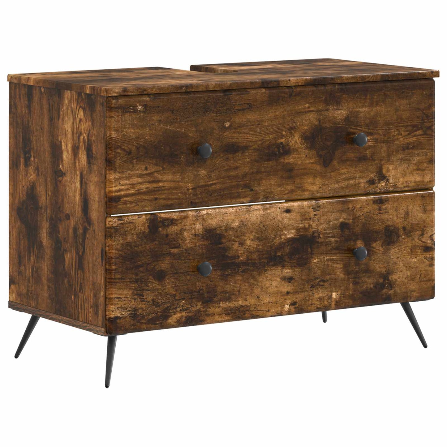 Bathroom Sink Cabinet BREDA Smoked Oak 82 x 41x 59 cm
