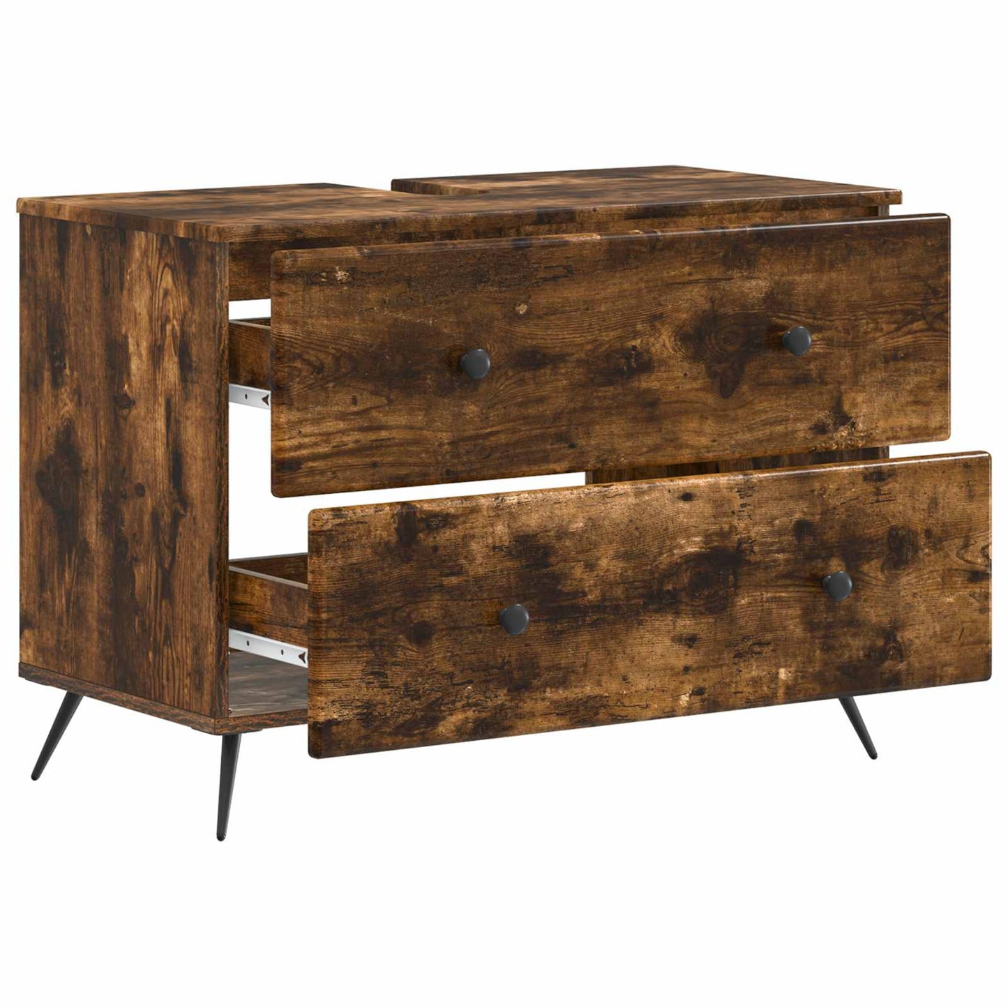 Bathroom Sink Cabinet BREDA Smoked Oak 82 x 41x 59 cm