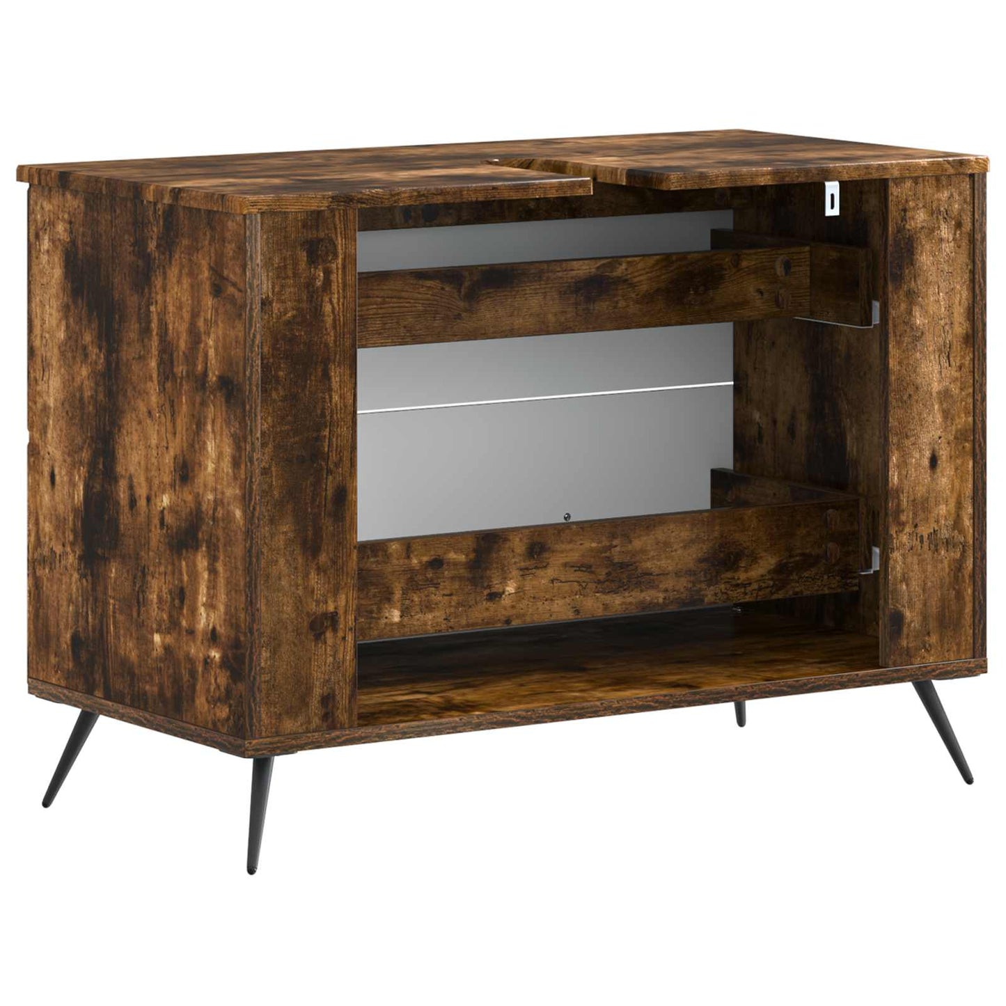Bathroom Sink Cabinet BREDA Smoked Oak 82 x 41x 59 cm