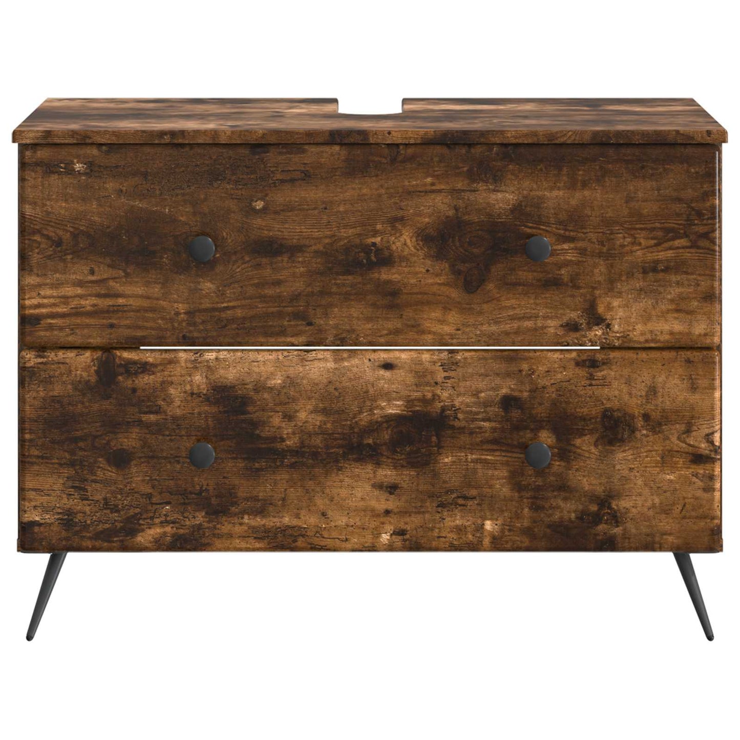 Bathroom Sink Cabinet BREDA Smoked Oak 82 x 41x 59 cm