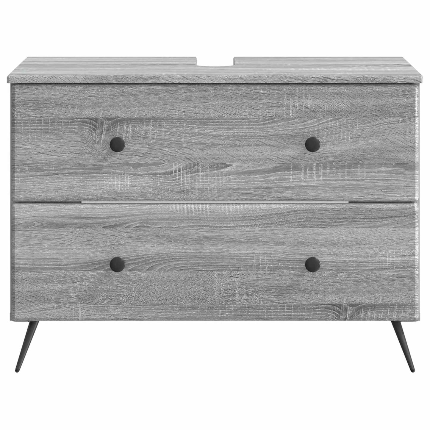 Bathroom Sink Cabinet BREDA Grey Sonoma 82 x 41x 59 cm