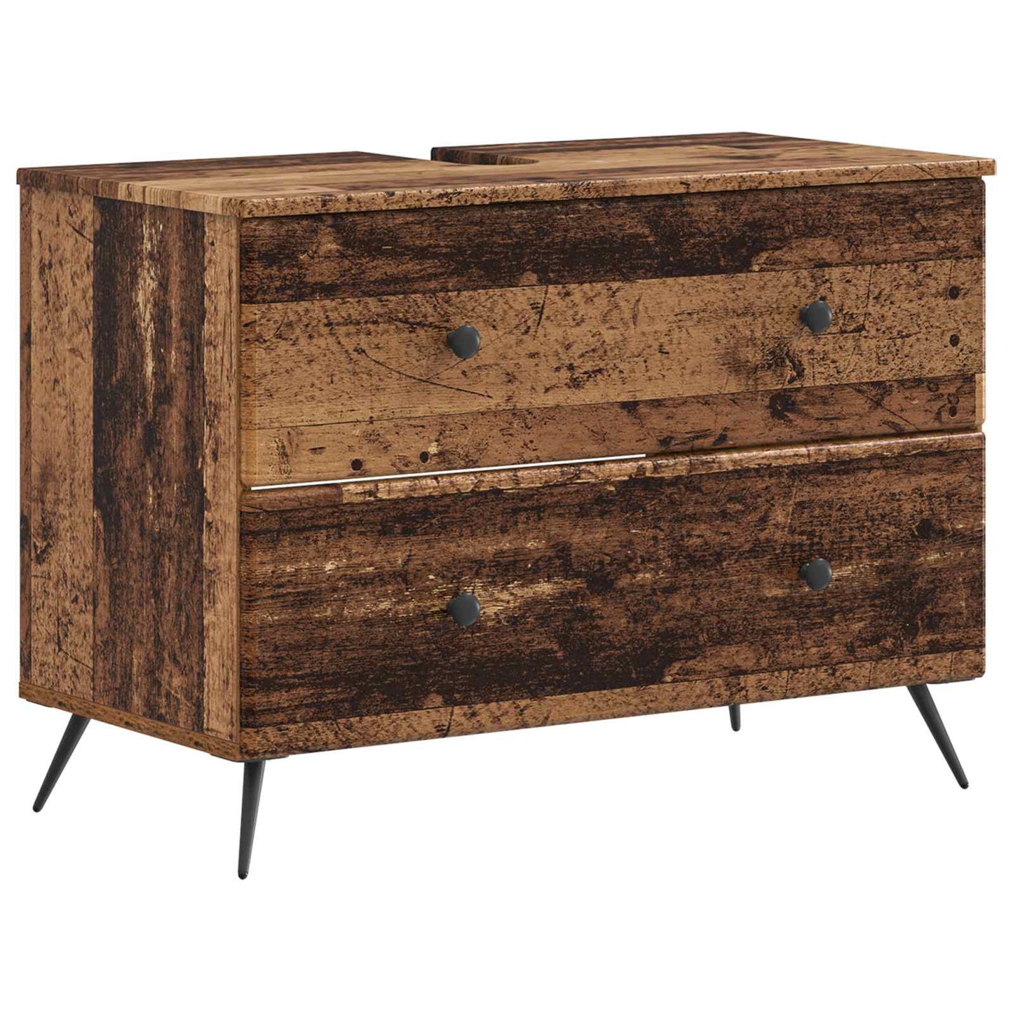 Bathroom Sink Cabinet BREDA Old Wood 82 x 41x 59 cm