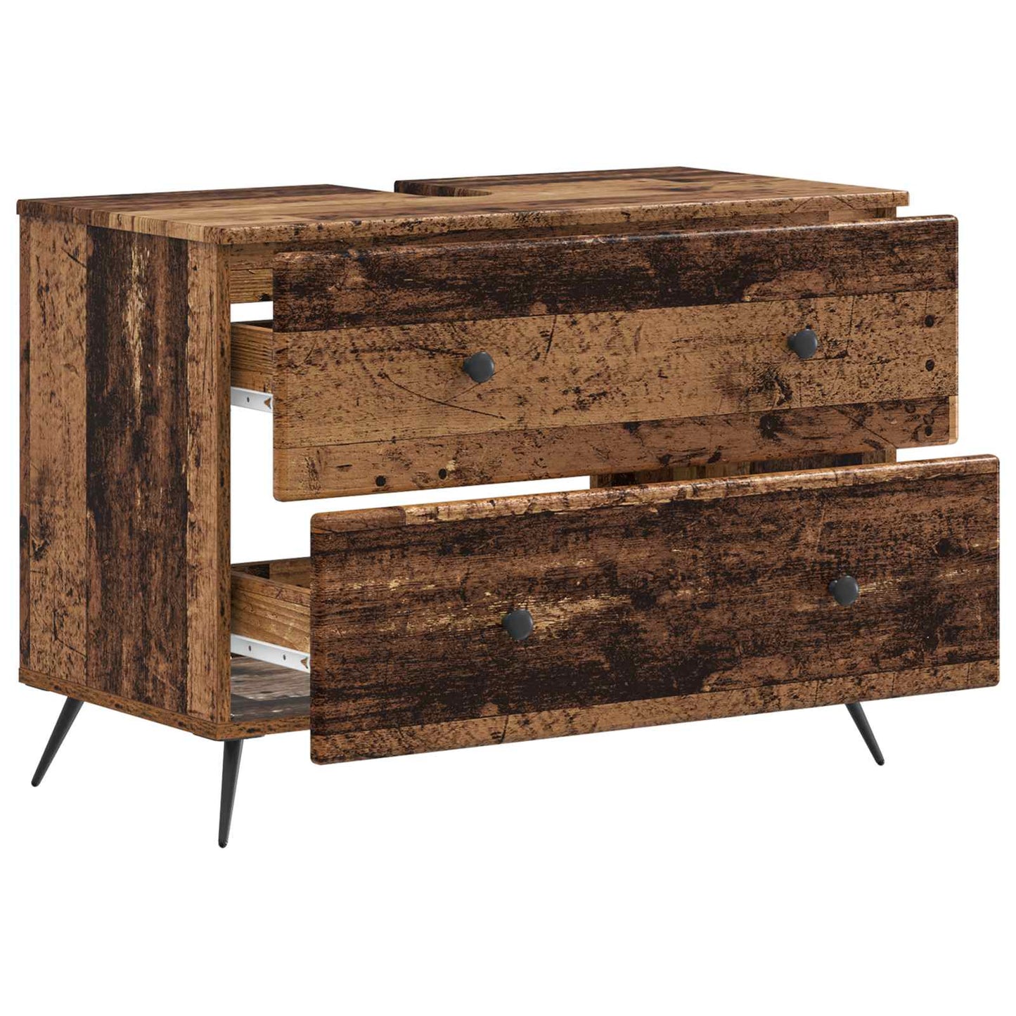 Bathroom Sink Cabinet BREDA Old Wood 82 x 41x 59 cm