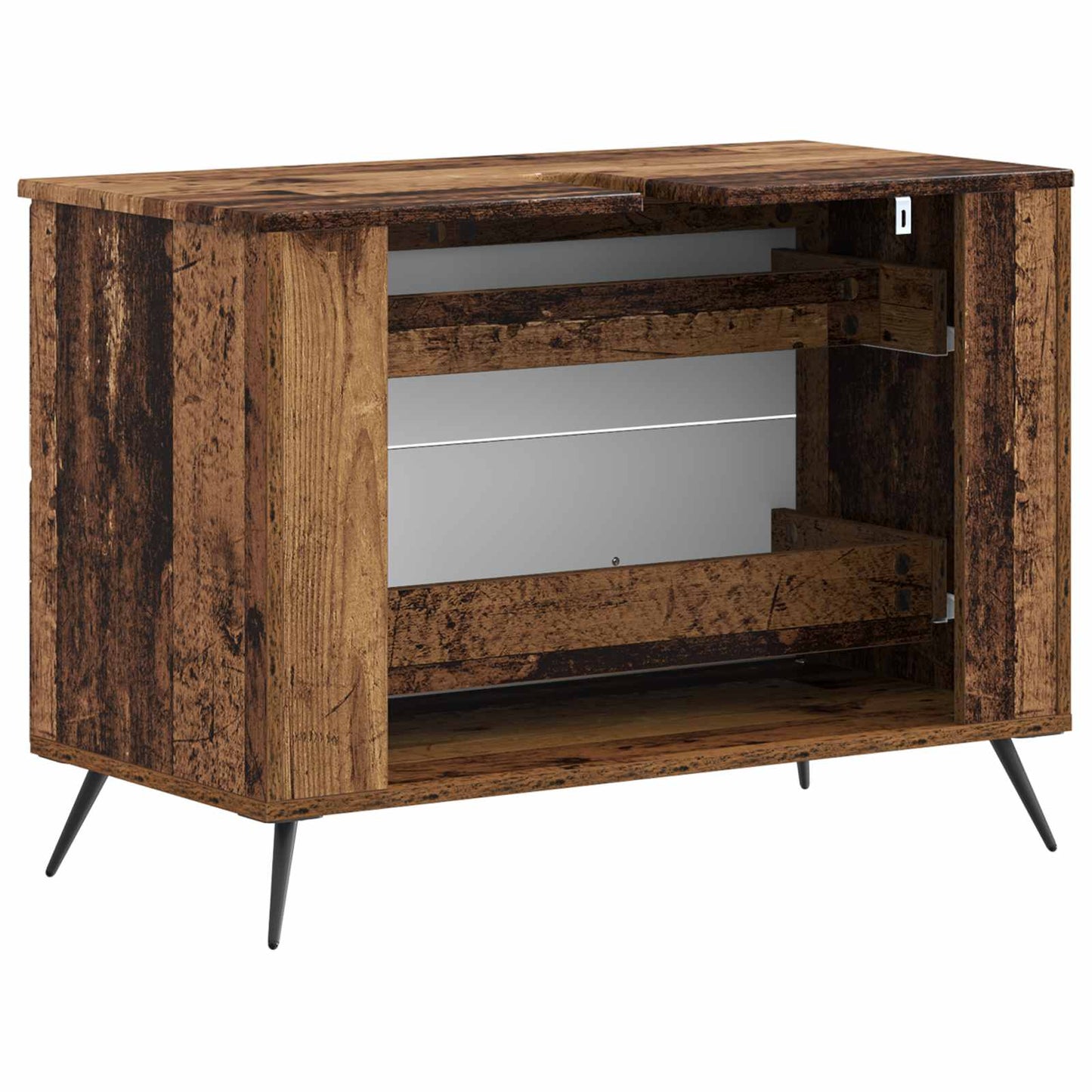 Bathroom Sink Cabinet BREDA Old Wood 82 x 41x 59 cm