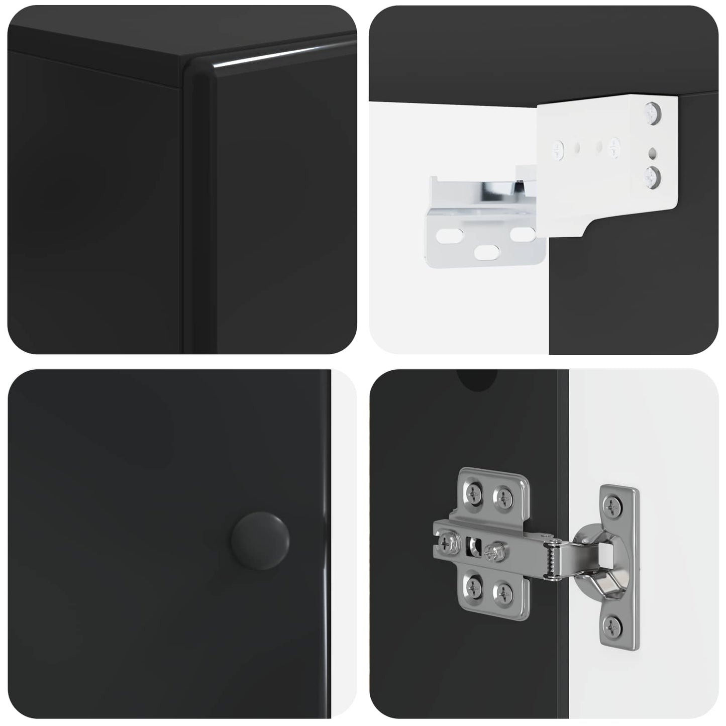 Bathroom Wall Cabinet BREDA Black 30 x 31 x 59 cm