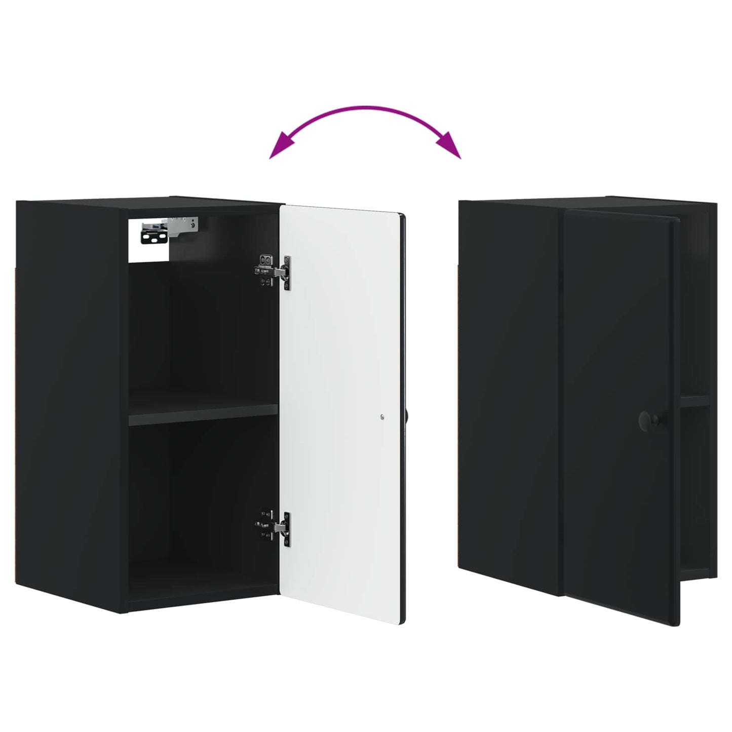 Bathroom Wall Cabinet BREDA Black 30 x 31 x 59 cm