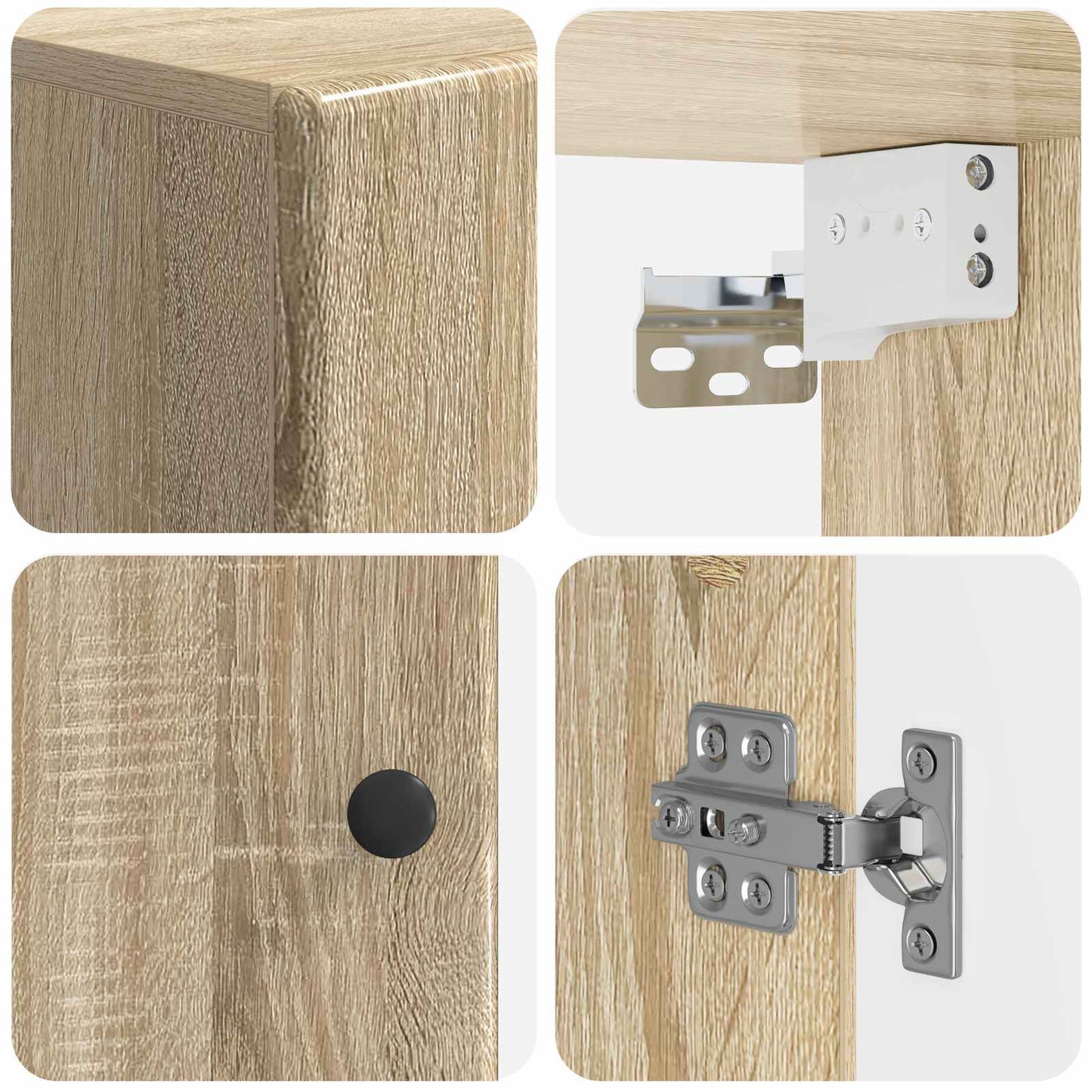 Bathroom Wall Cabinet BREDA Sonoma Oak 30 x 31 x 59 cm