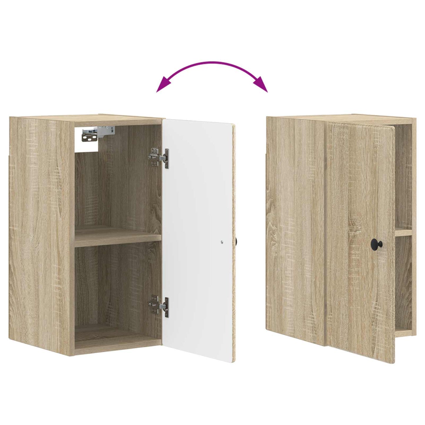 Bathroom Wall Cabinet BREDA Sonoma Oak 30 x 31 x 59 cm