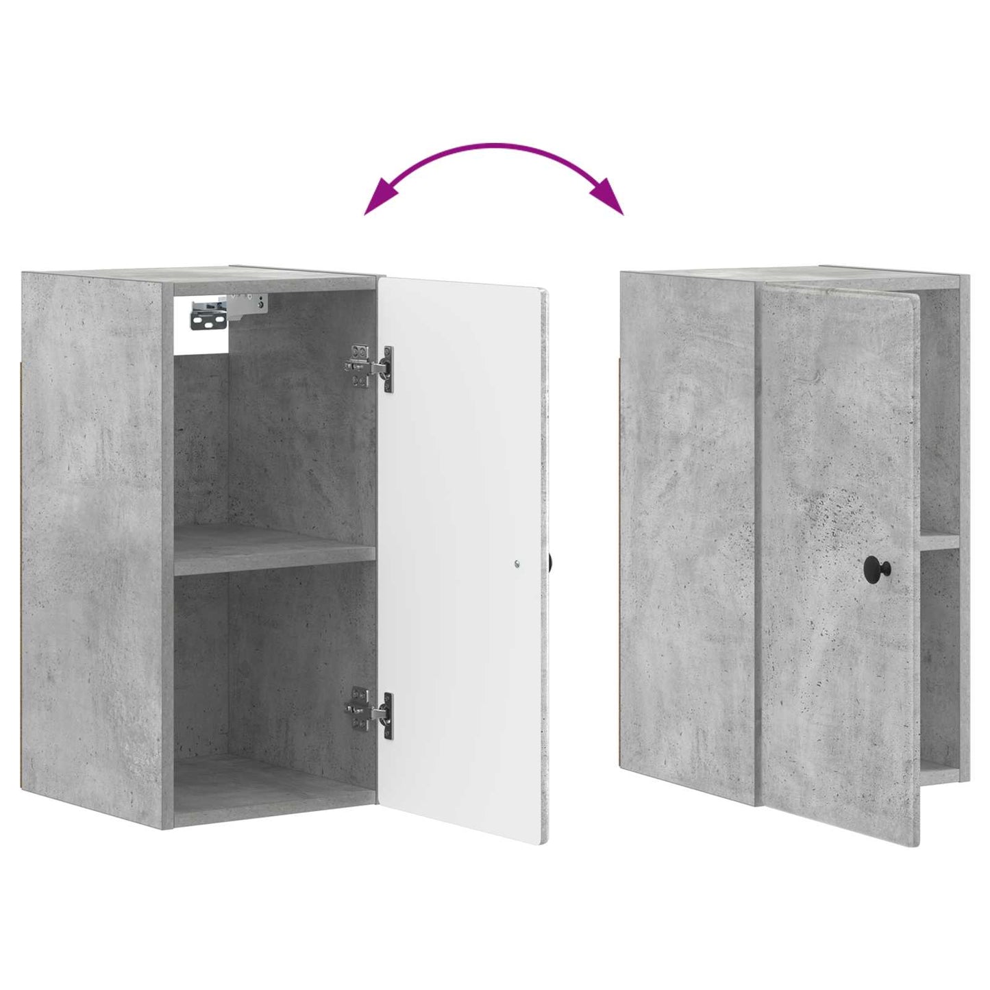 Bathroom Wall Cabinet BREDA Concrete Grey 30 x 31 x 59 cm