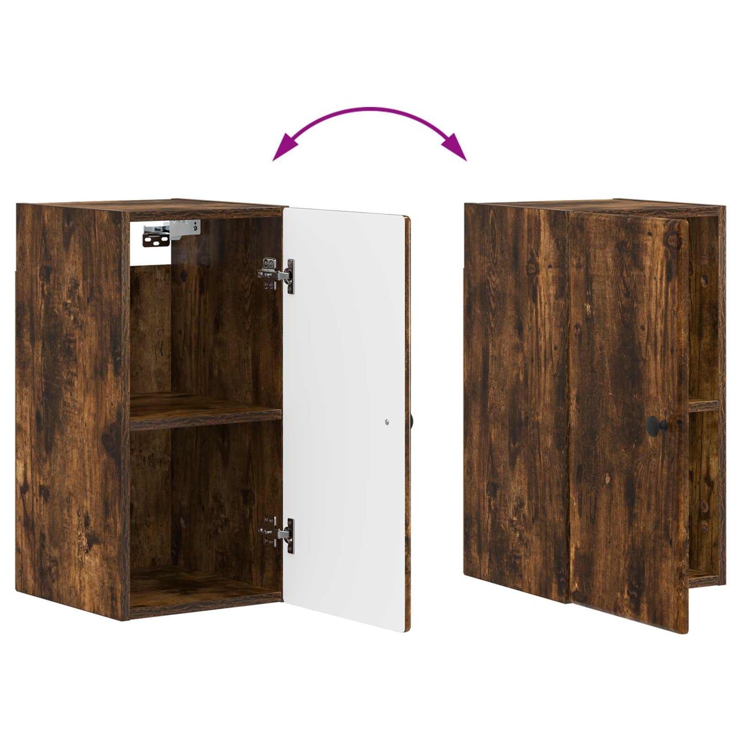 Bathroom Wall Cabinet BREDA Smoked Oak 30 x 31 x 59 cm