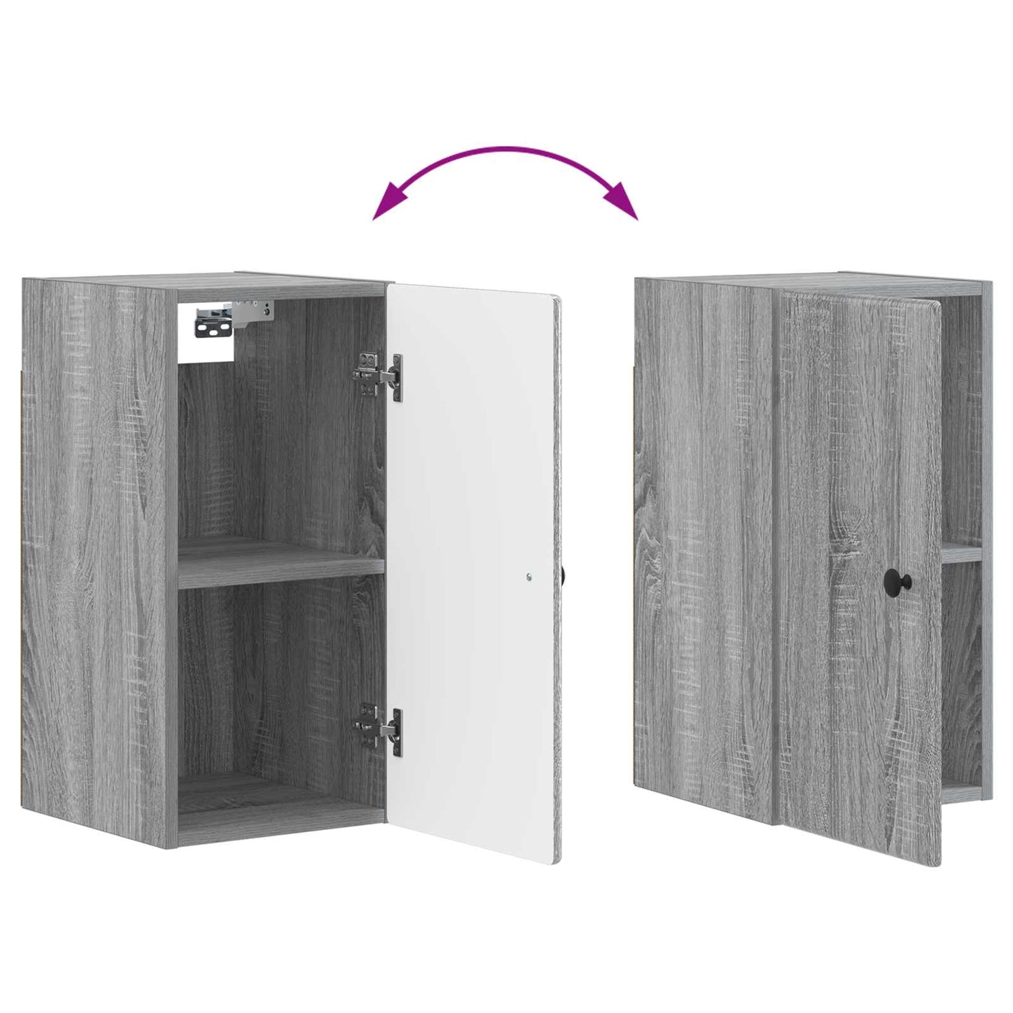 Bathroom Wall Cabinet BREDA Grey Sonoma 30 x 31 x 59 cm