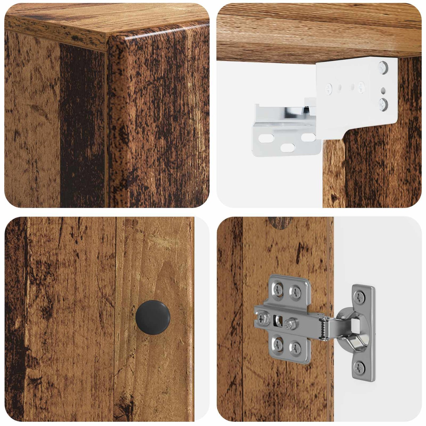 Bathroom Wall Cabinet BREDA Old Wood 30 x 31 x 59 cm