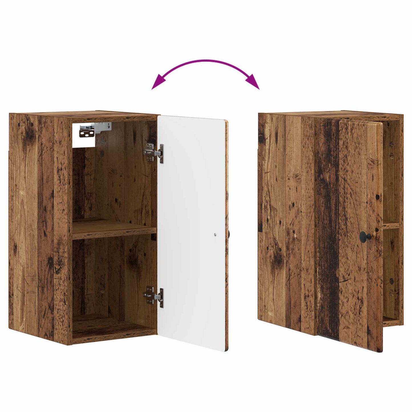 Bathroom Wall Cabinet BREDA Old Wood 30 x 31 x 59 cm