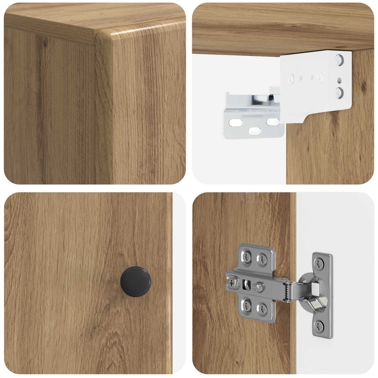 Bathroom Wall Cabinet BREDA Artisan Oak 30 x 31 x 59 cm