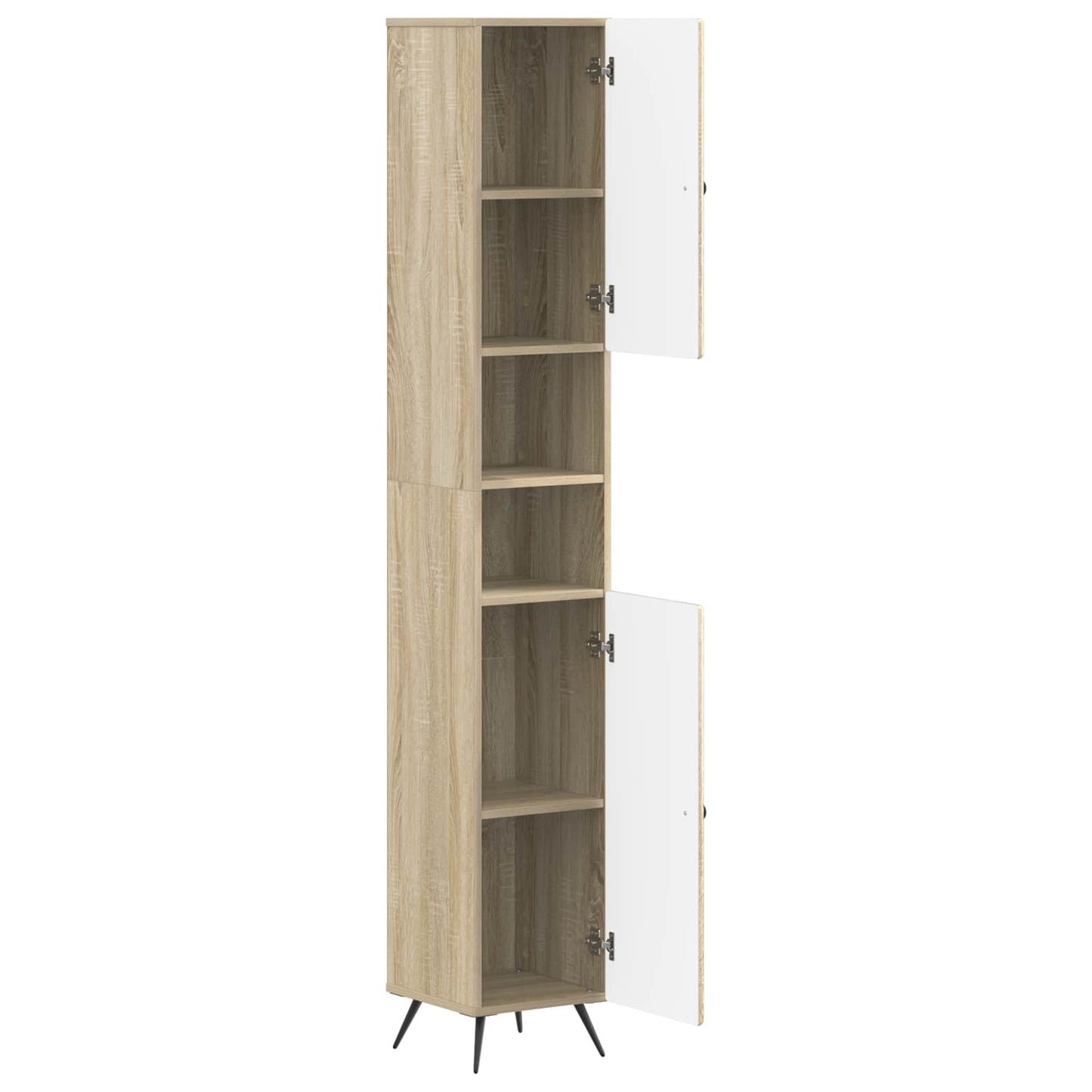 Bathroom Cabinet with Open Shelf BREDA Sonoma Oak