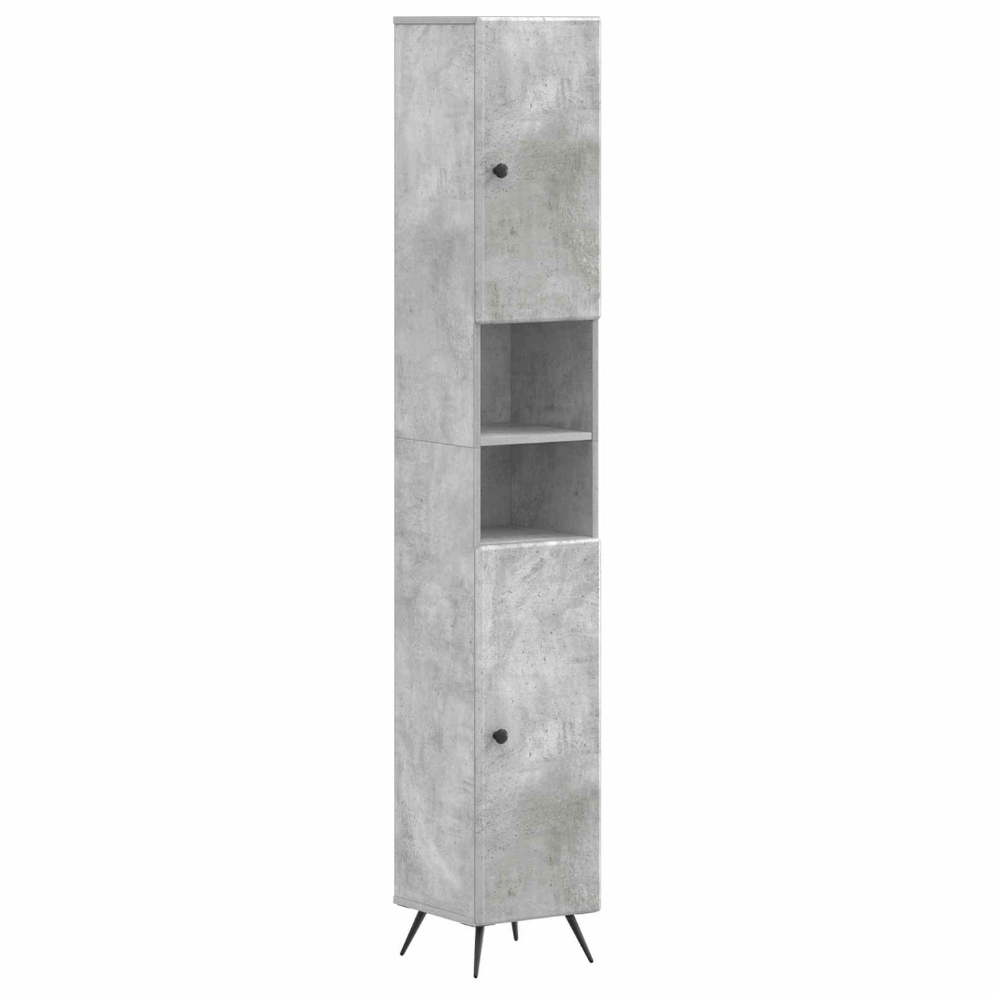 Bathroom Cabinet with Open Shelf BREDA Concrete Grey