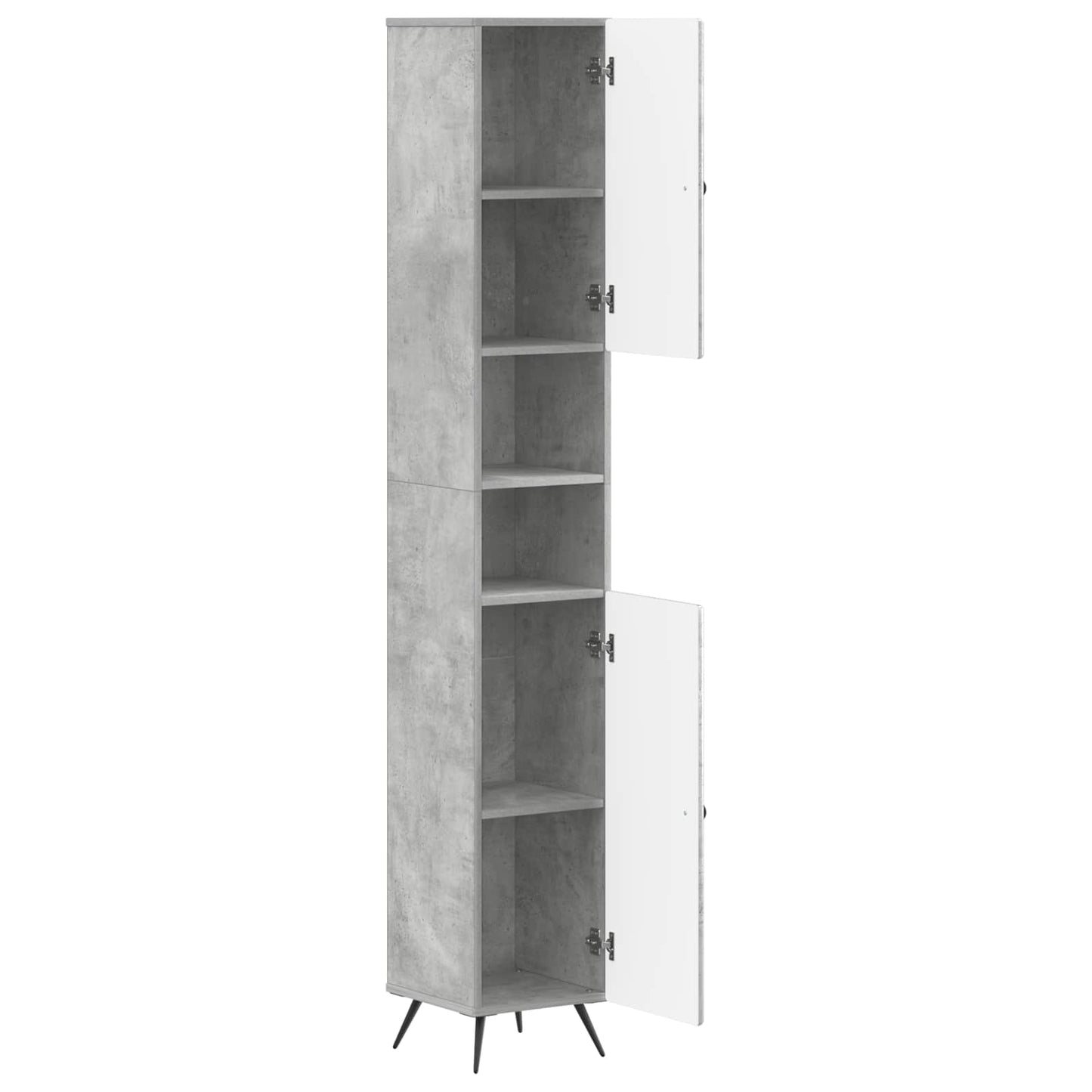 Bathroom Cabinet with Open Shelf BREDA Concrete Grey