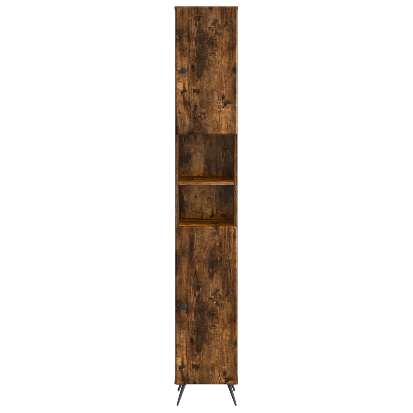 Bathroom Cabinet with Open Shelf BREDA Smoked Oak