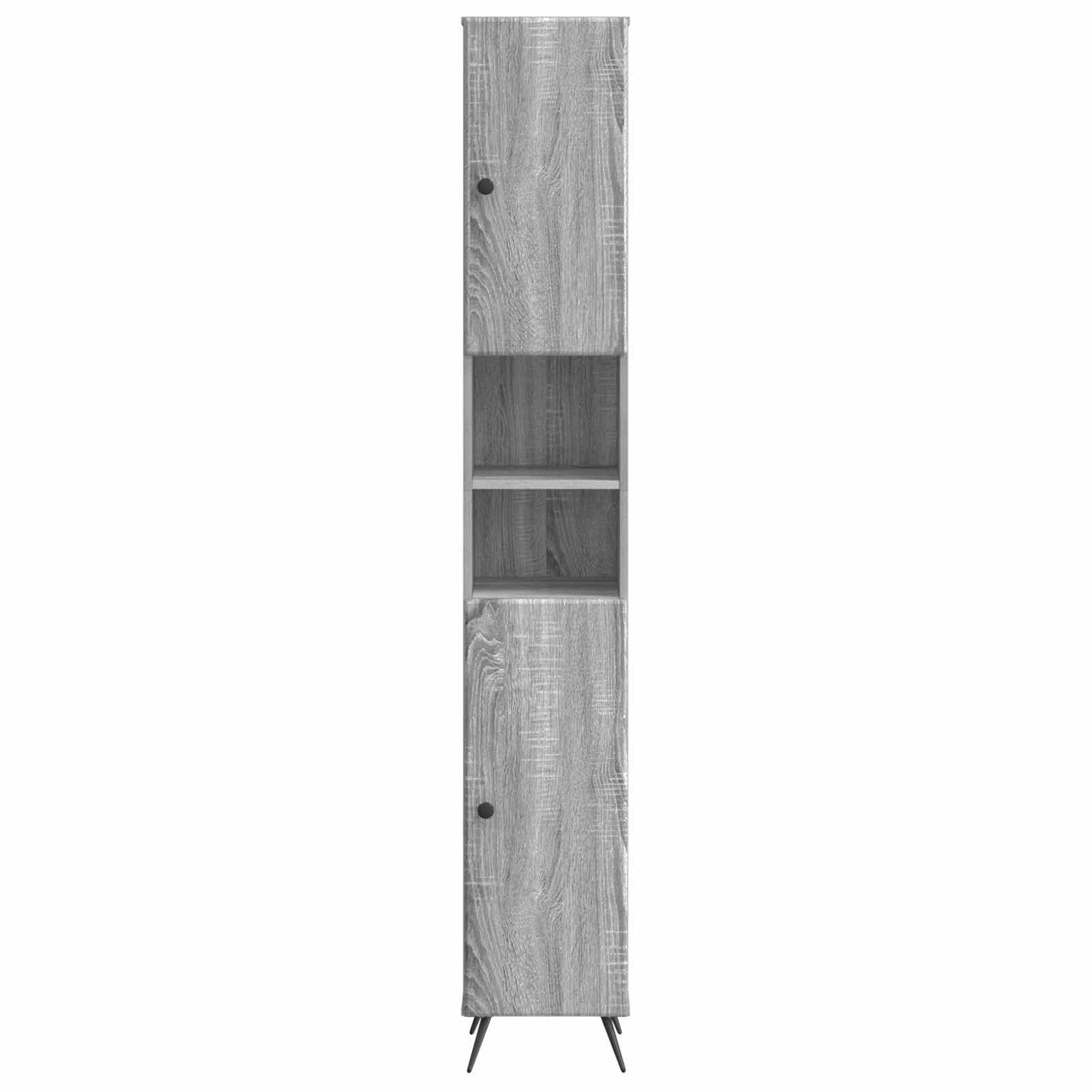 Bathroom Cabinet with Open Shelf BREDA Grey Sonoma