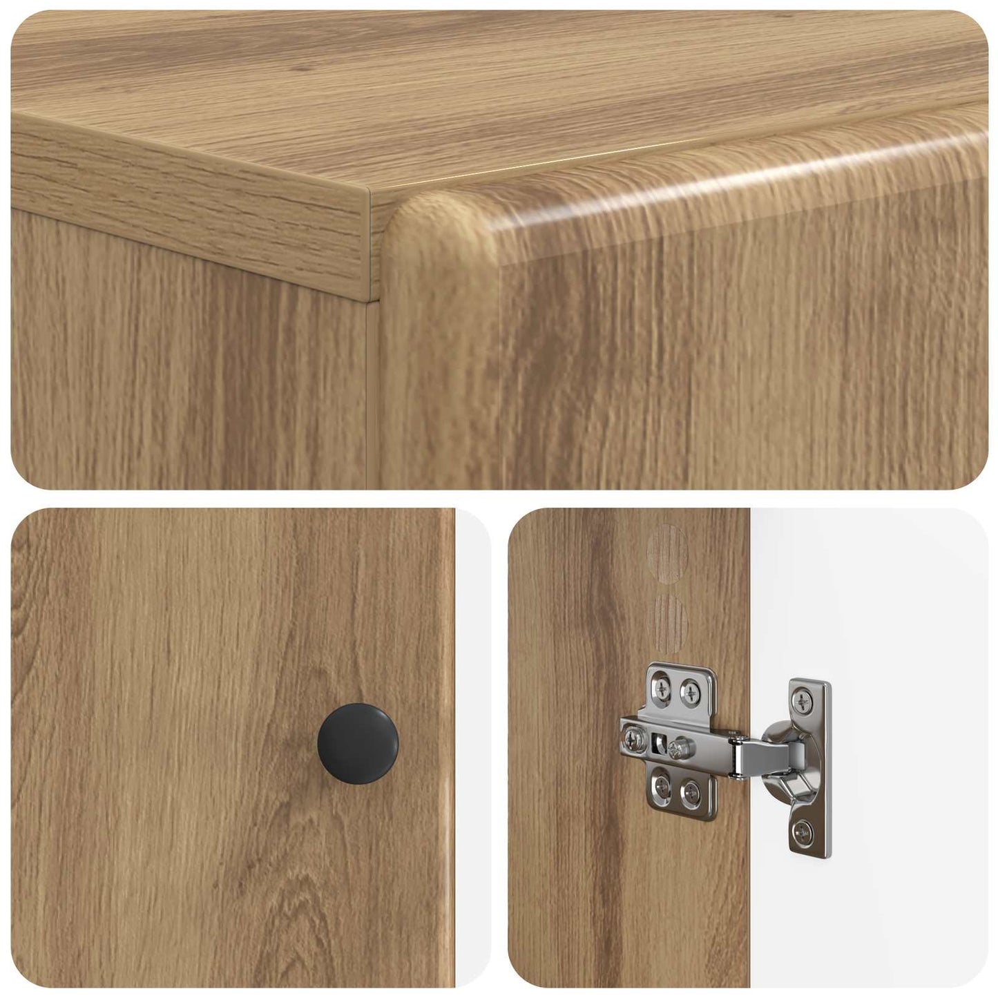 Bathroom Cabinet with Open Shelf BREDA Old Wood