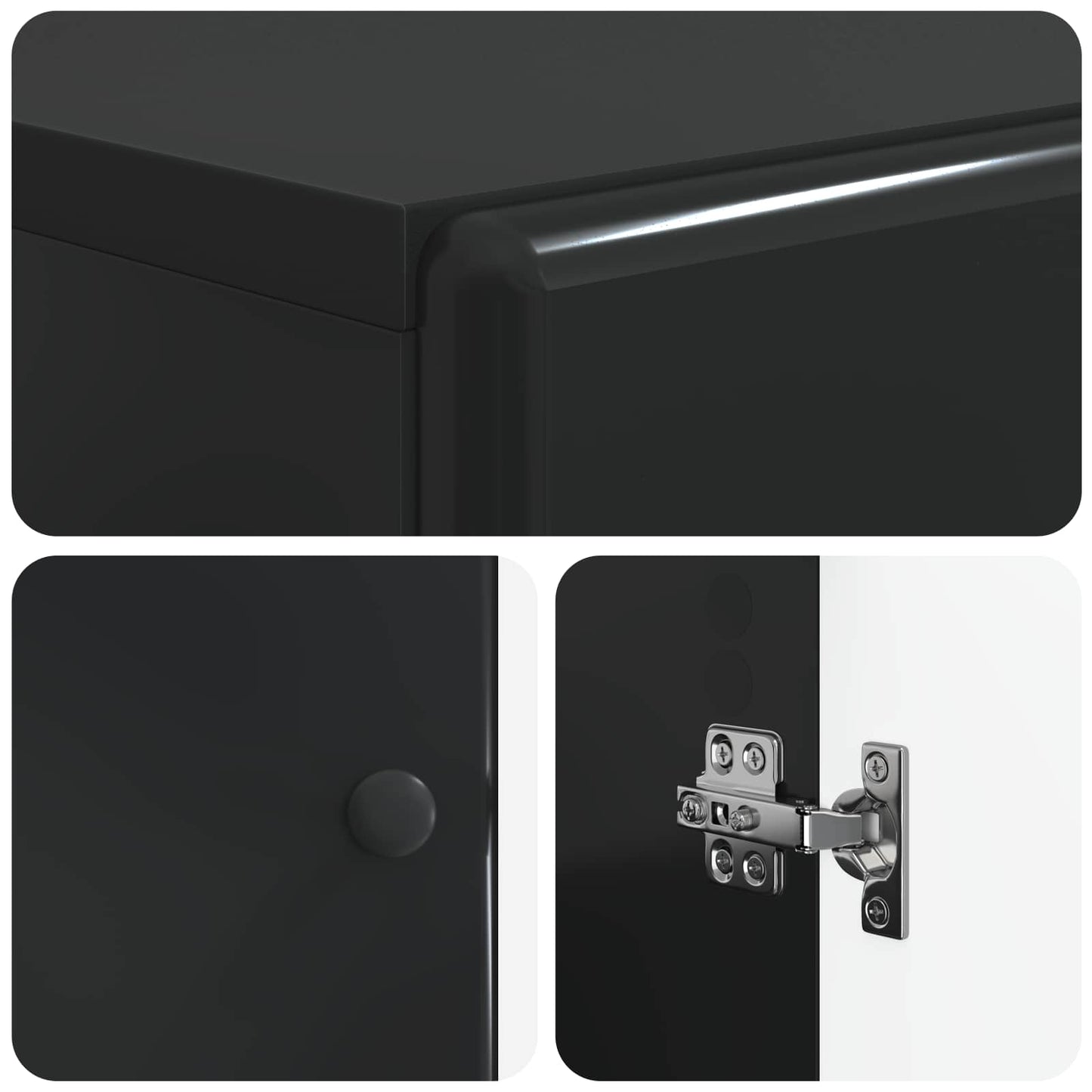 Bathroom Storage Cainet BREDA Black 30 x 31 x 80 cm