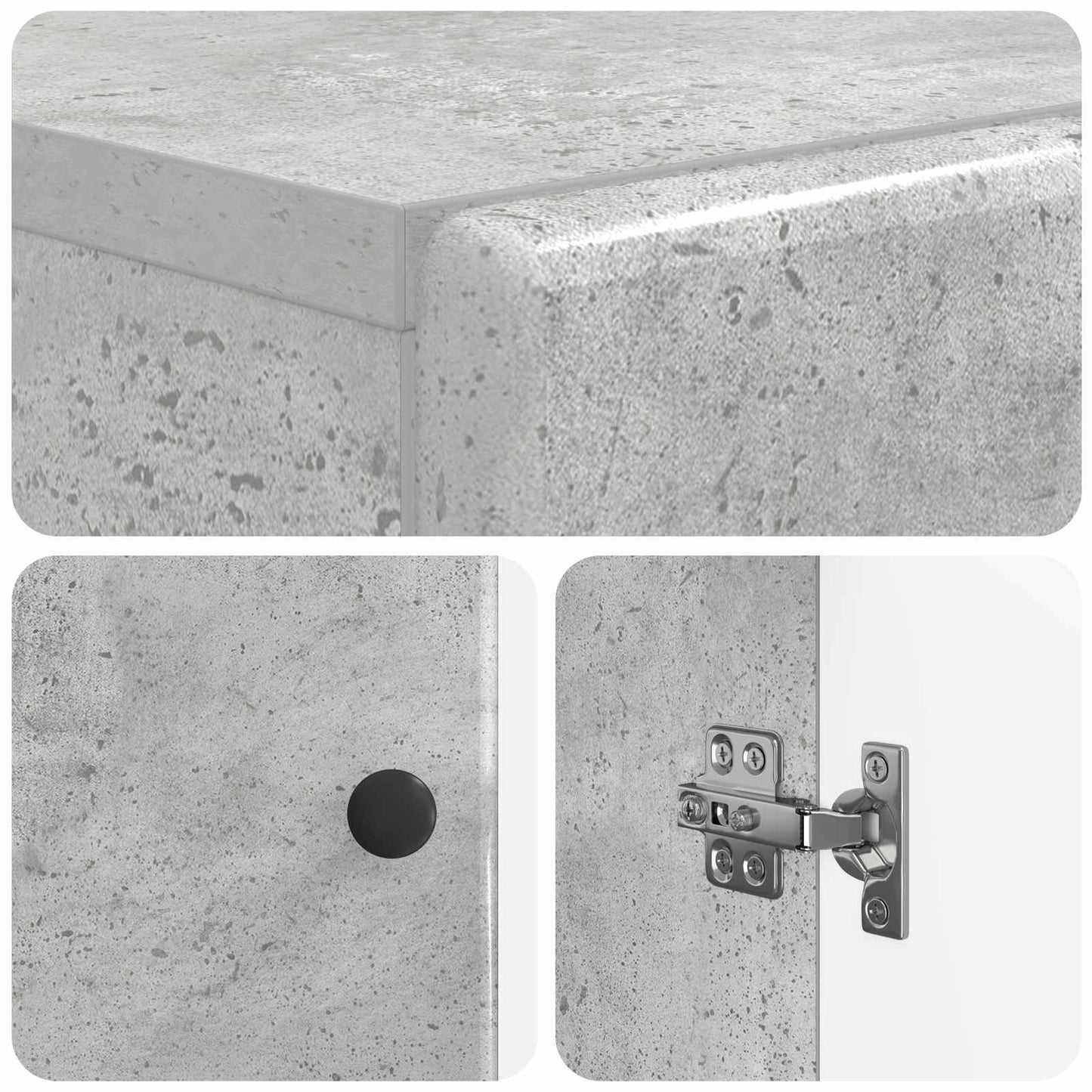 Bathroom Storage Cainet BREDA Concrete Grey 30 x 31 x 80 cm