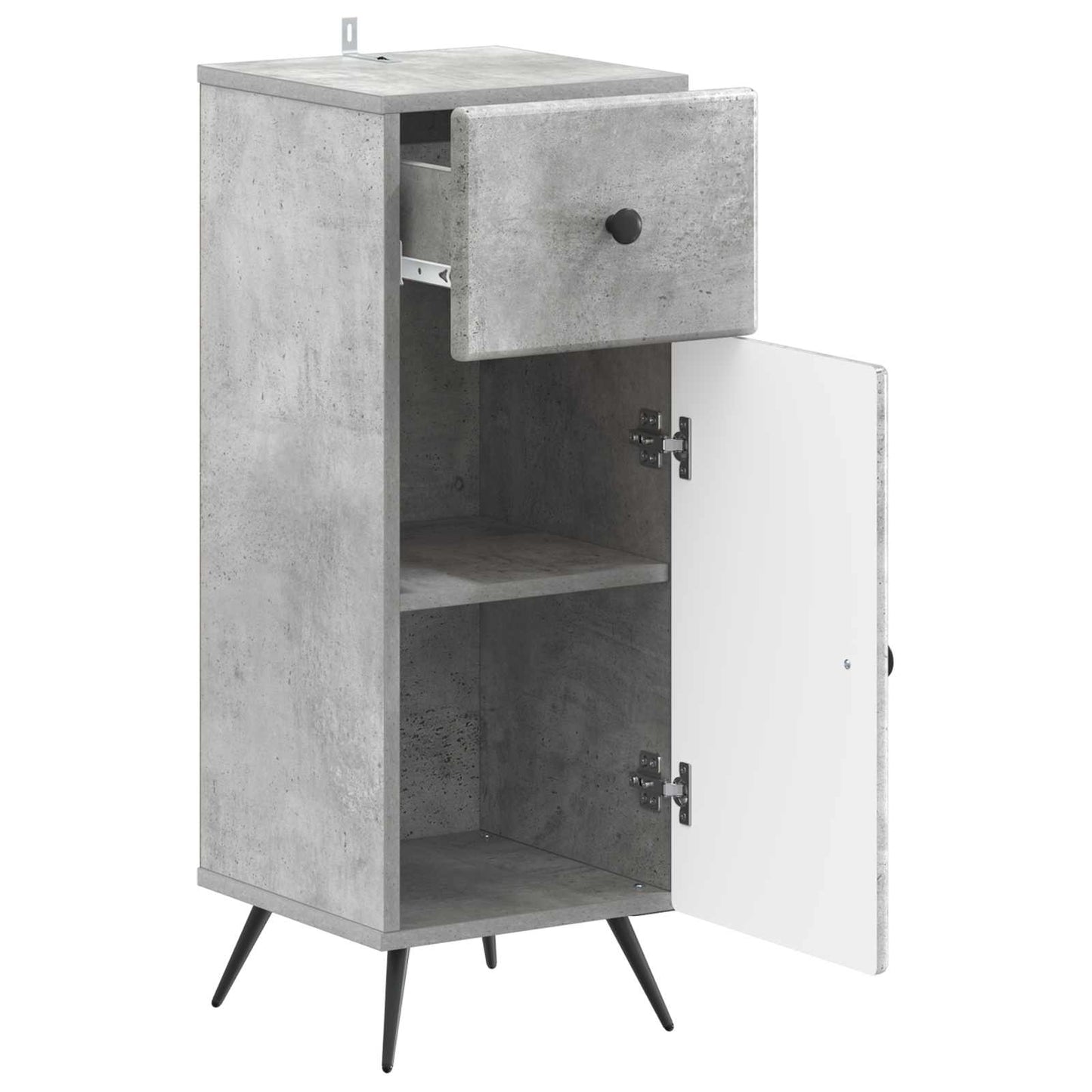 Bathroom Storage Cainet BREDA Concrete Grey 30 x 31 x 80 cm