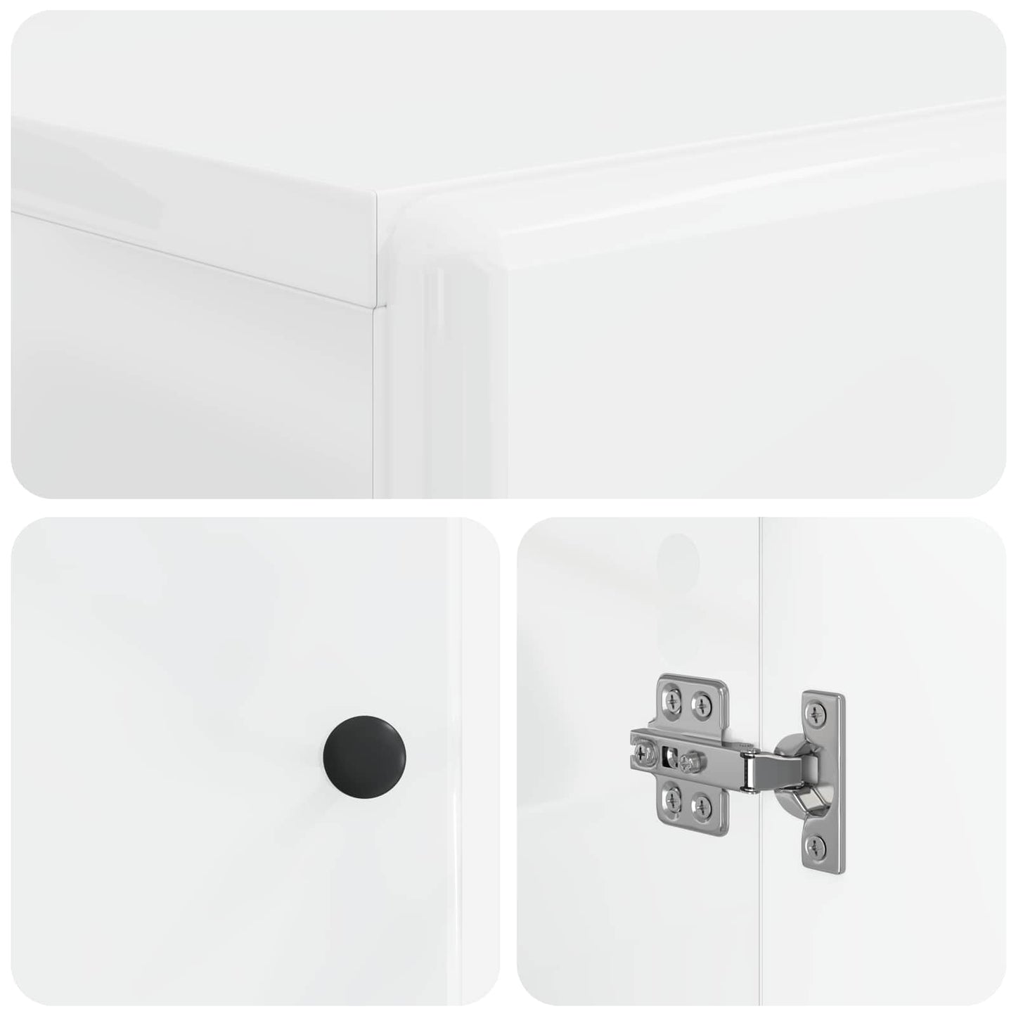 Bathroom Storage Cainet BREDA High Gloss White 30 x 31 x 80 cm