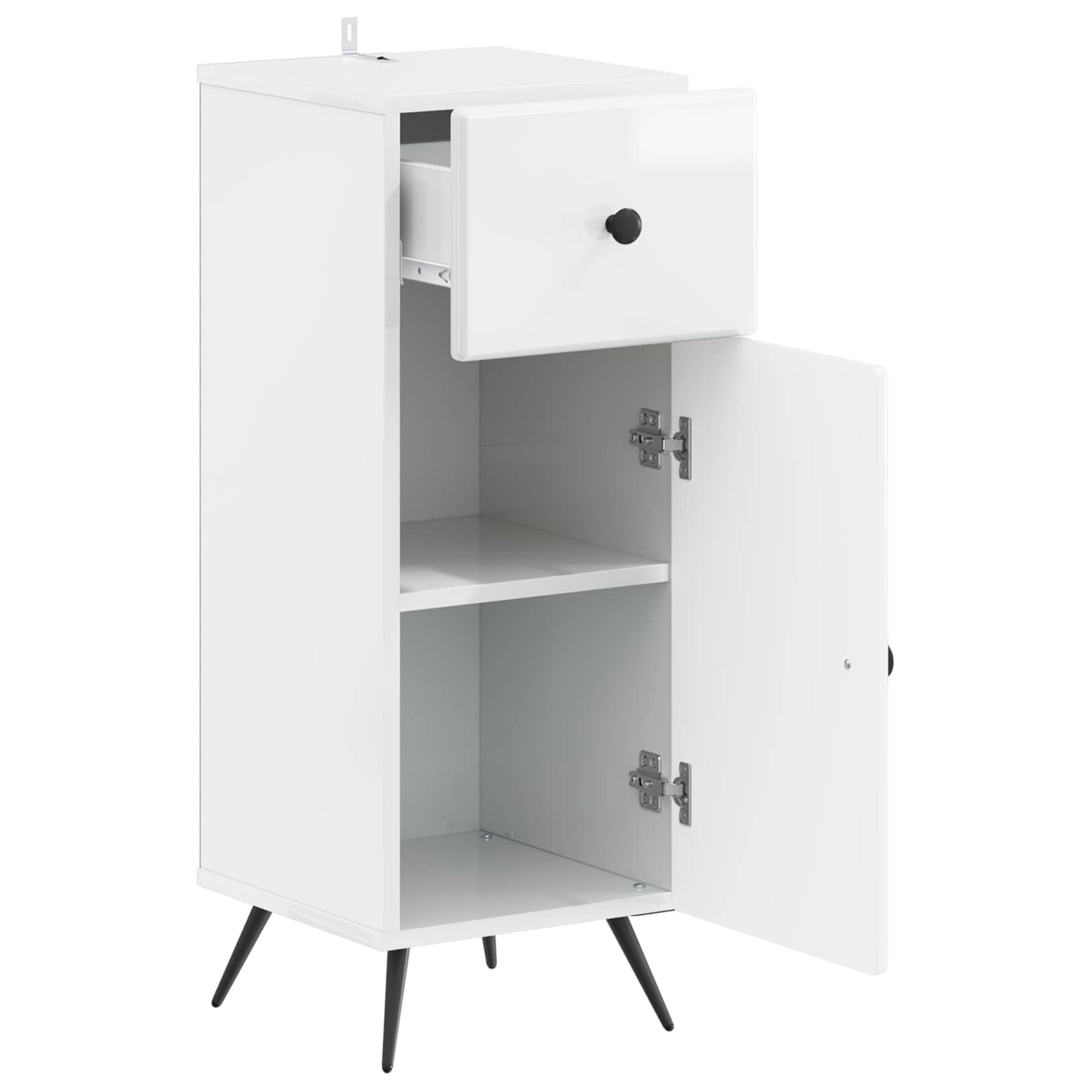 Bathroom Storage Cainet BREDA High Gloss White 30 x 31 x 80 cm