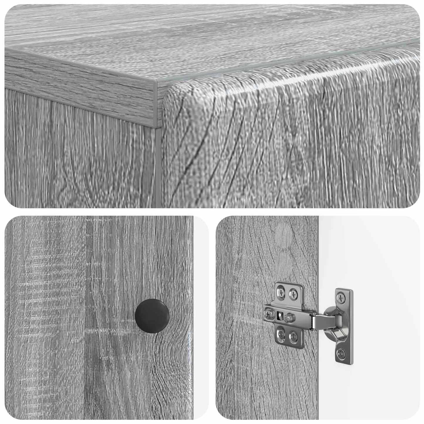 Bathroom Storage Cainet BREDA Grey Sonoma 59.5 x 31 x 80 cm