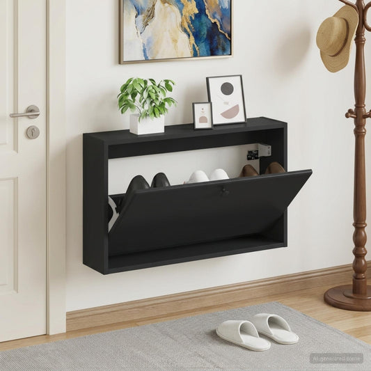 Wall-Mounted Shoe Cabinet BREDA 71 x 17 x 43 cm Engineered Wood