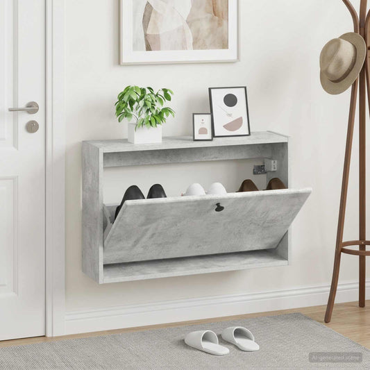 Wall-Mounted Shoe Cabinet BREDA 71 x 17 x 43 cm Engineered Wood